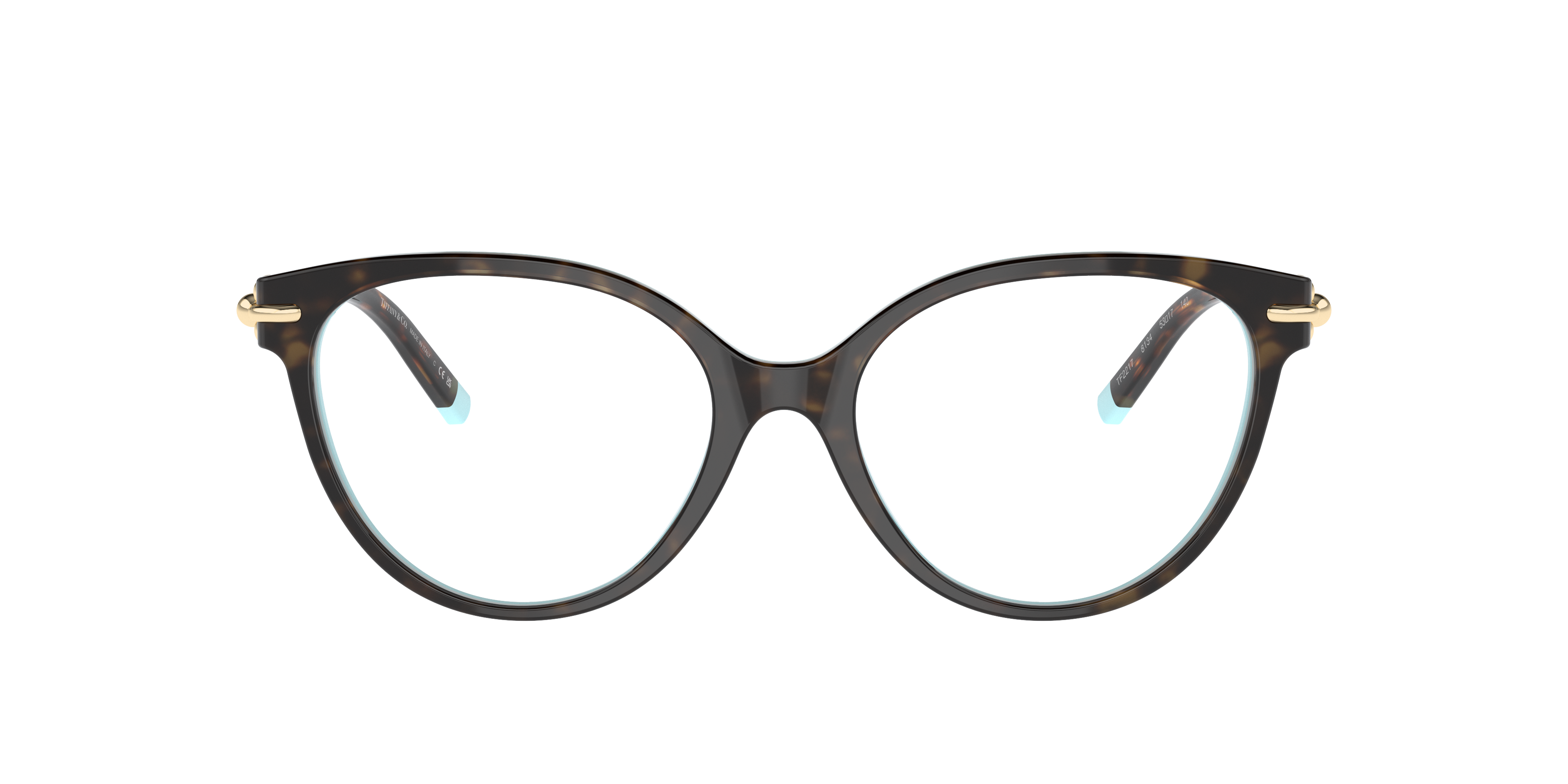 Front view of Tiffany 2217 1#color_Havana on tiffany blue