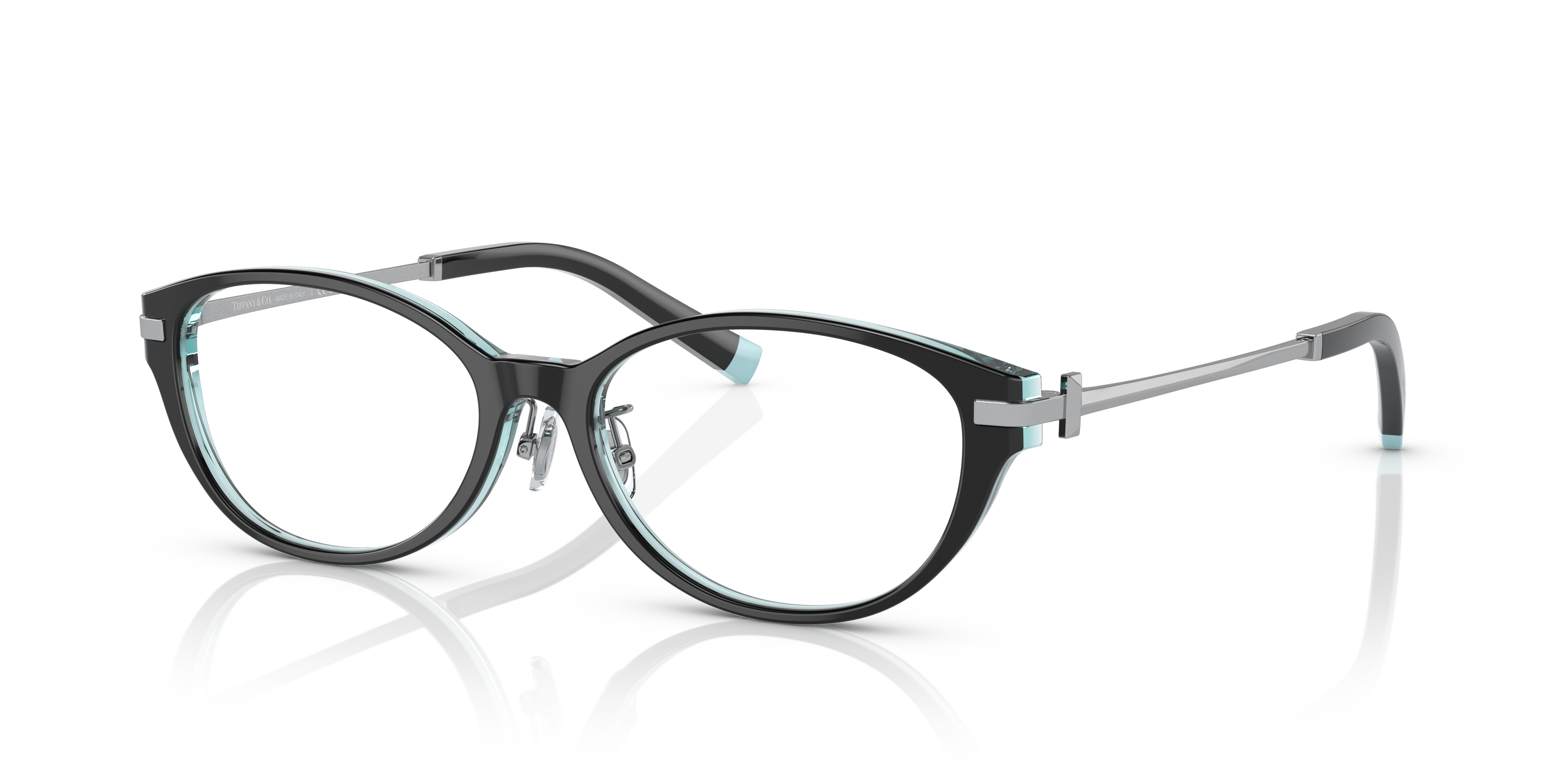 Side view of Tiffany  2225D 1#color_Black on crystal tiffany blue