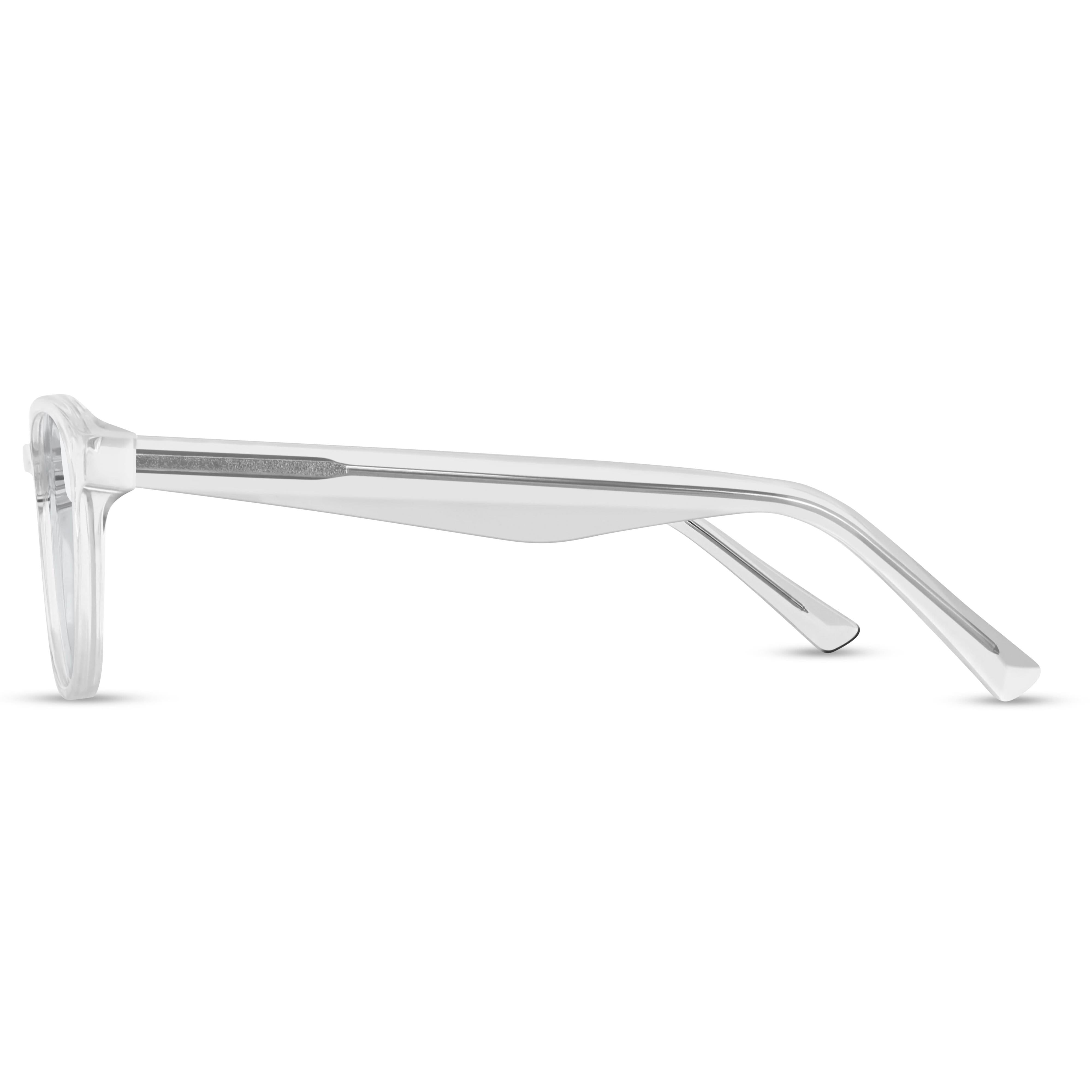 Angled view of Arhlo frame ARH006#color_C2 Polished Crystal Clear