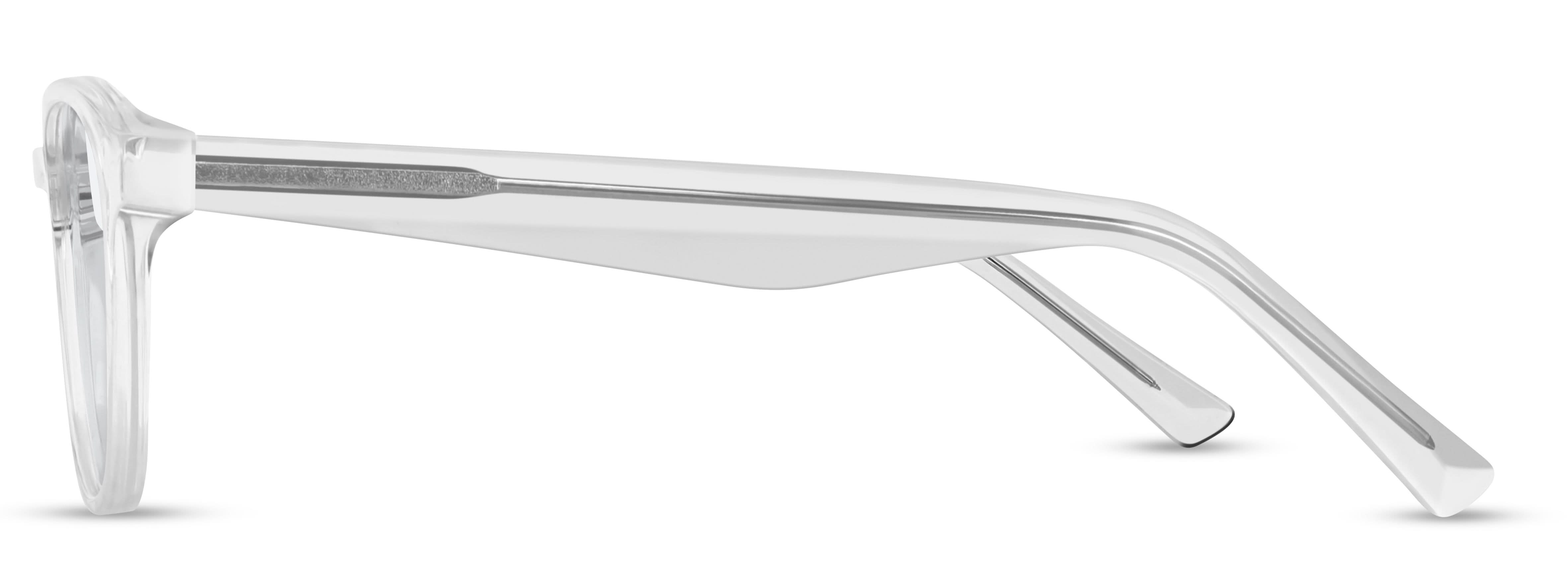 Angled view of Arhlo frame ARH006#color_C2 Polished Crystal Clear