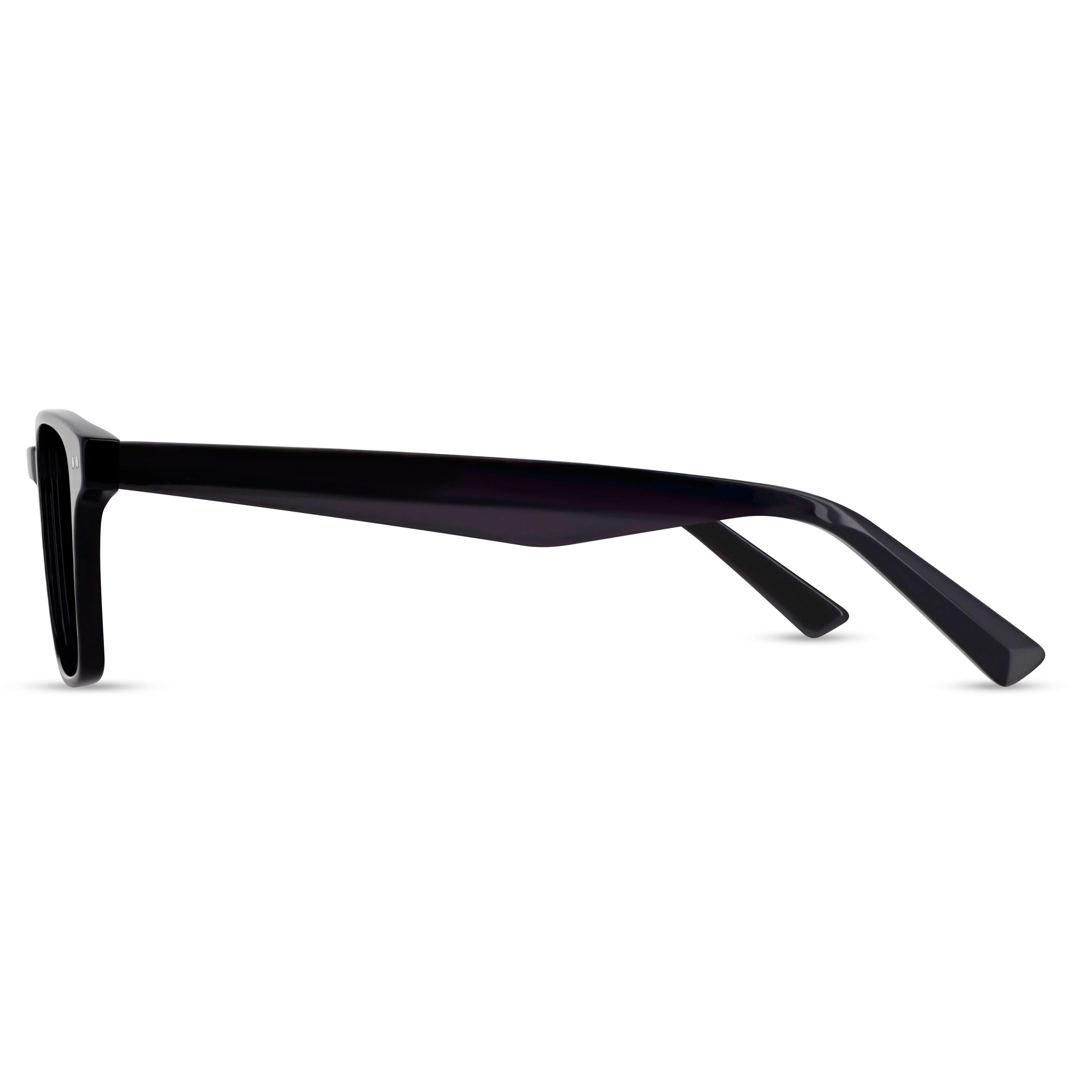 Angled view of Arhlo frame ARH008#color_C1 Polished Black