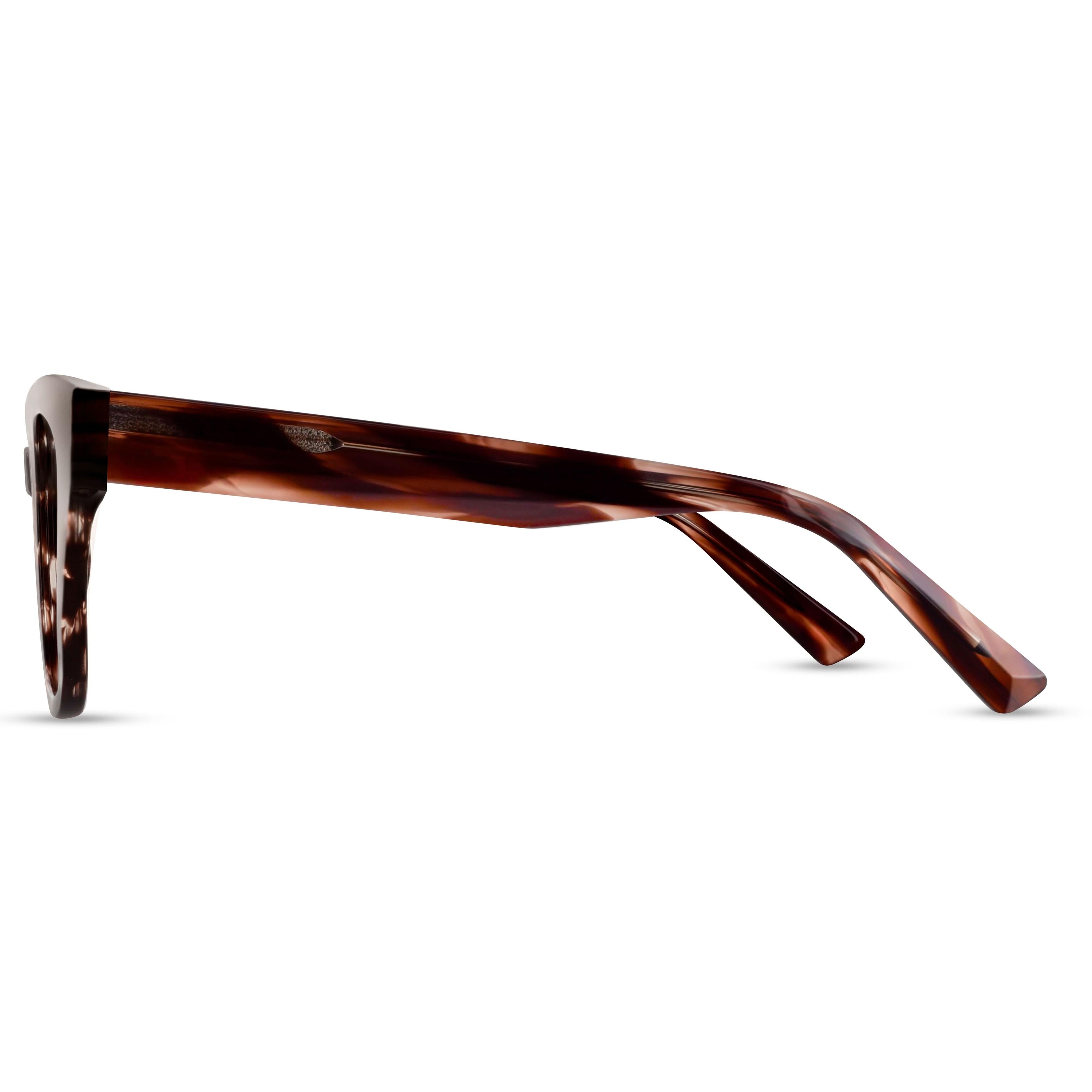 Angled view of Arhlo frame ARH009#color_C2 Brown Striation