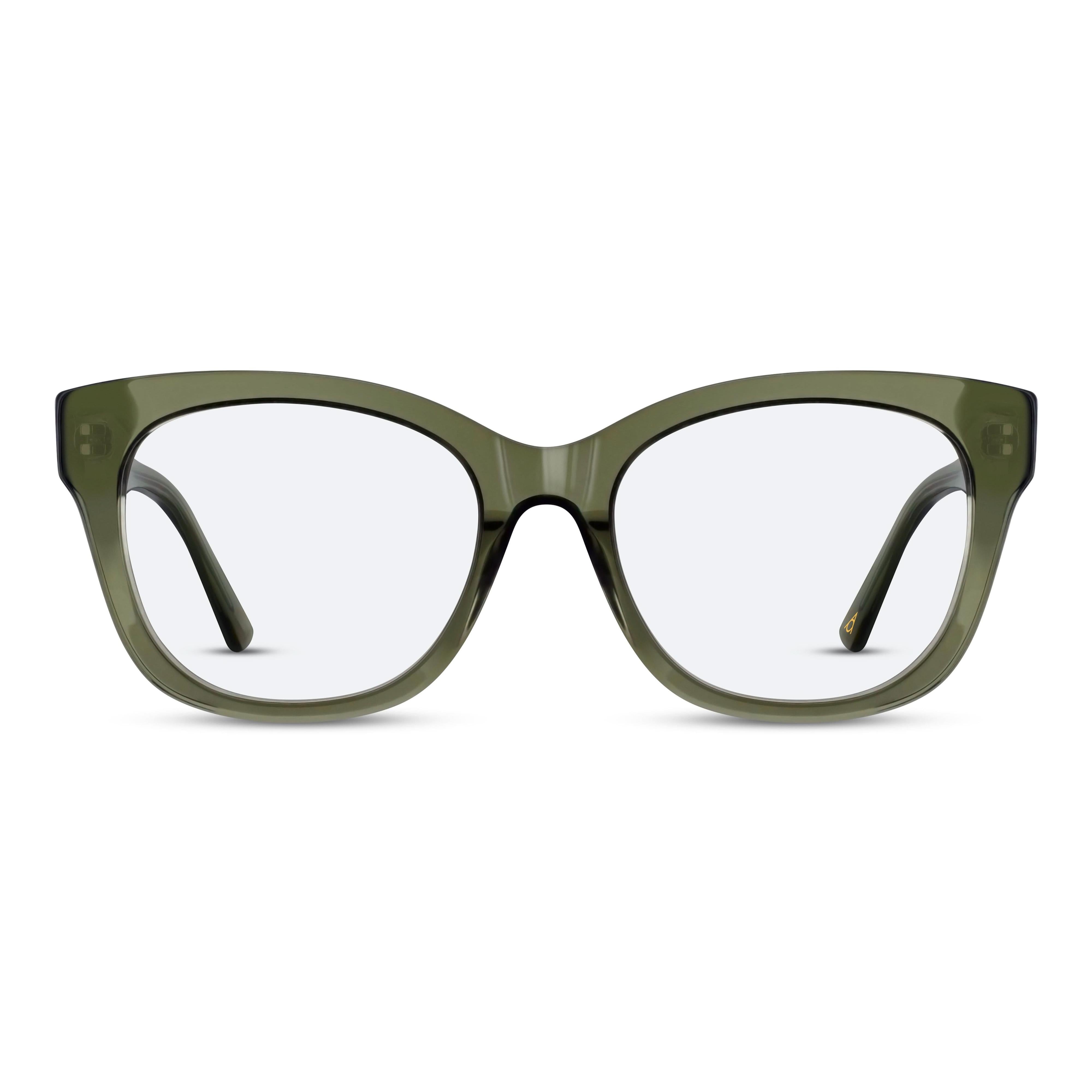 Front view of Arhlo frame ARH011#color_C1 Polished Green Crystal