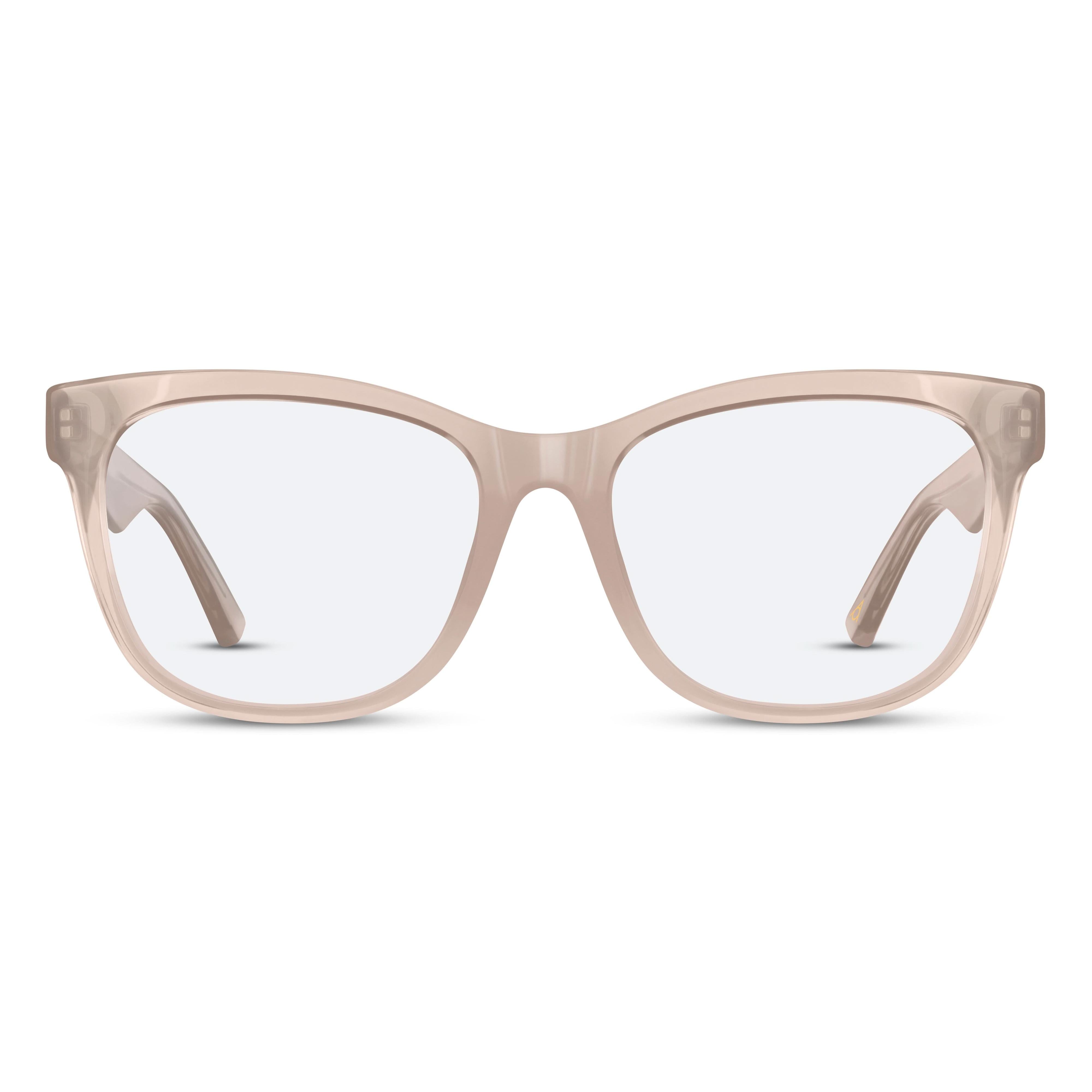 Front view of Arhlo frame ARH017#C2 Nude Pink