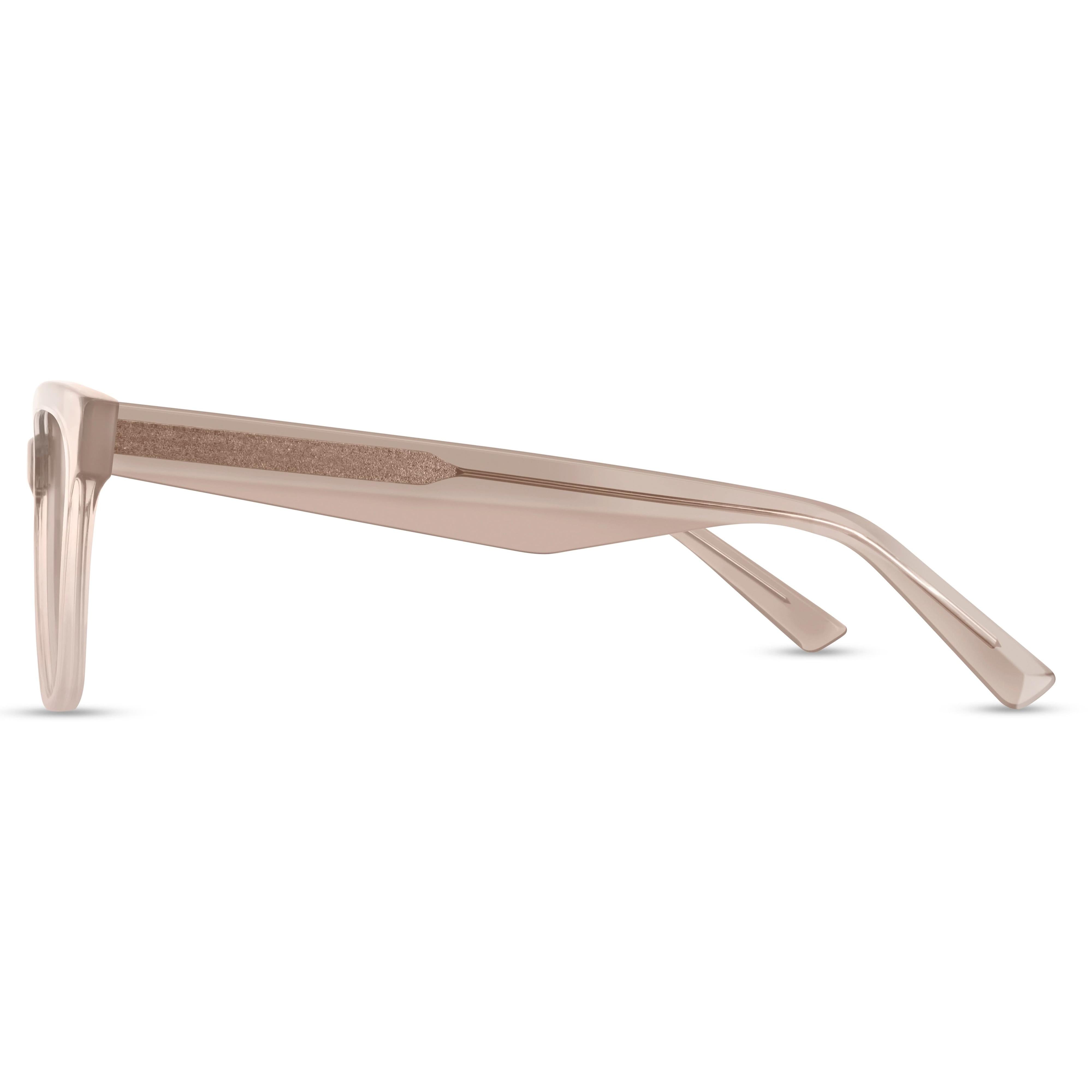 Side view of Arhlo frame ARH017#C2 Nude Pink