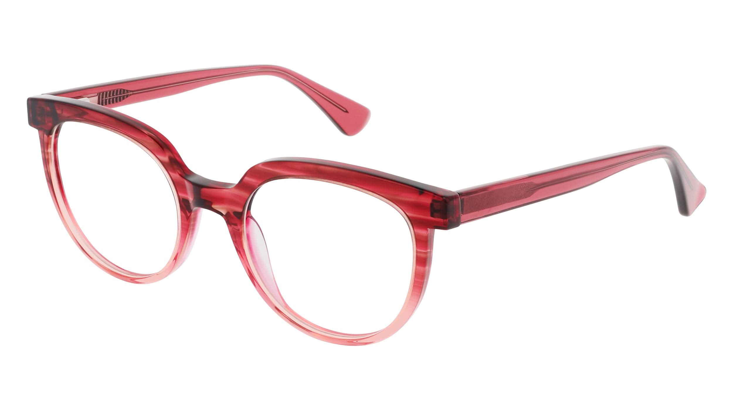 Angled view of Duncan and Todd frame BEACON5020C2-transparent-wiine#color_transparent wiine