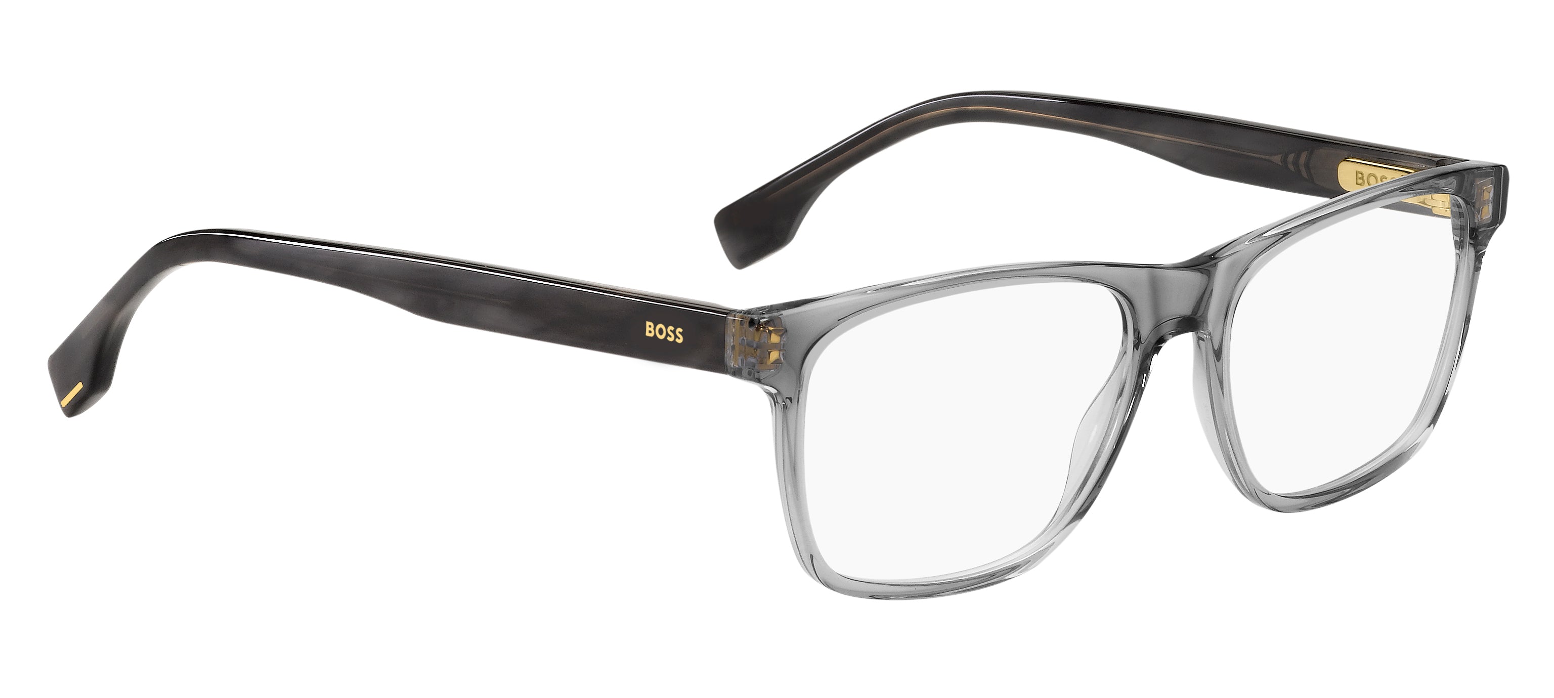 Left view of hugo boss 1646 frame #color_grey horn