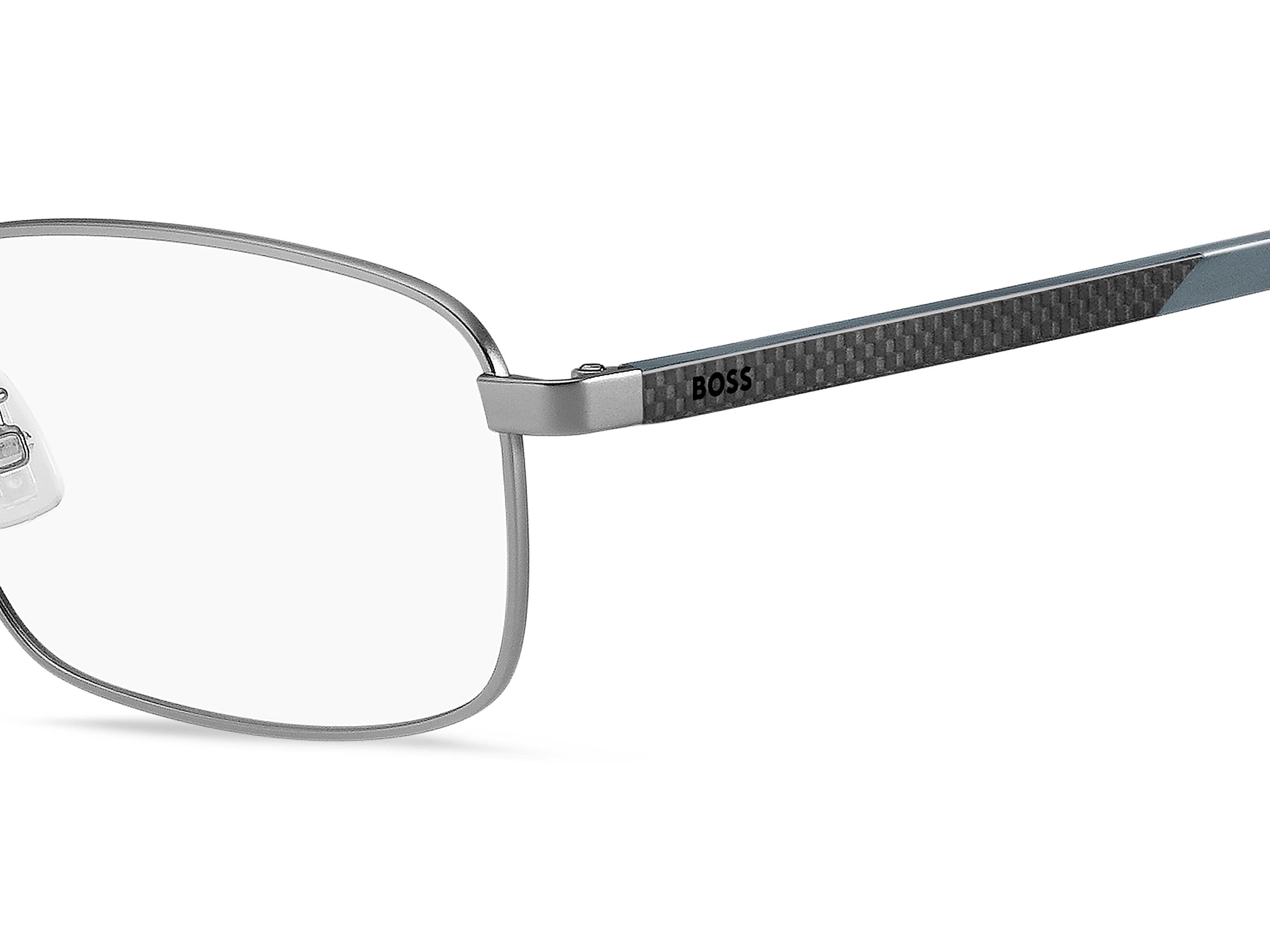 Back view of hugo boss 1704 frame #color_grey ruthenium