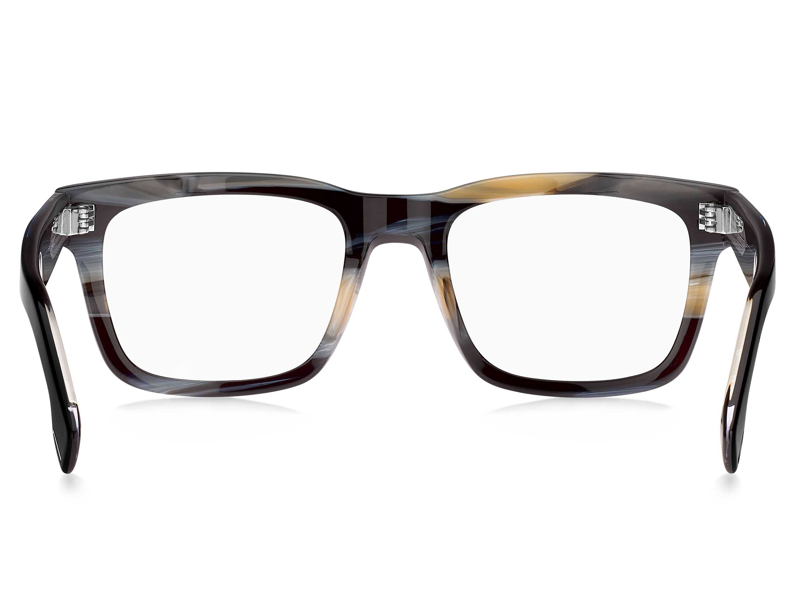Back view of hugo boss 1720 frame #color_black stripped white