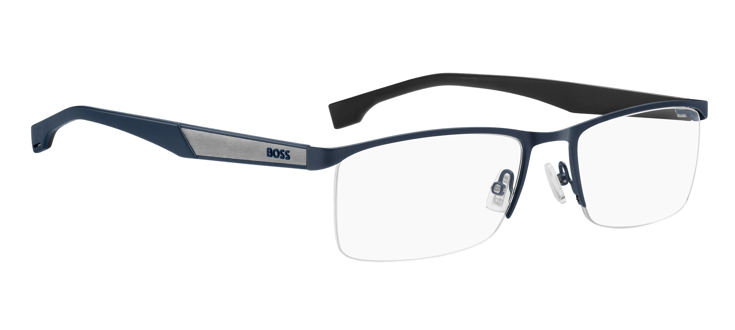 Left view of hugo boss 1770 frame #color_matte blue
