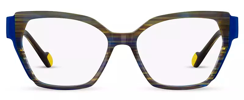 Front view of Cocoa Mint CM9197 #C2 Blue/Brown