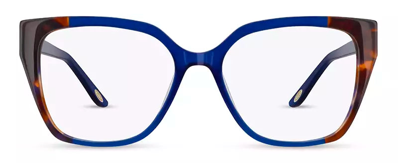 Front view of Cocoa Mint CM9198 #C2 Semi-Transparent Blue