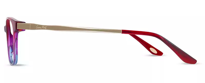 Side view of Cocoa Mint CM9205 #C1Red/Blue Fade
