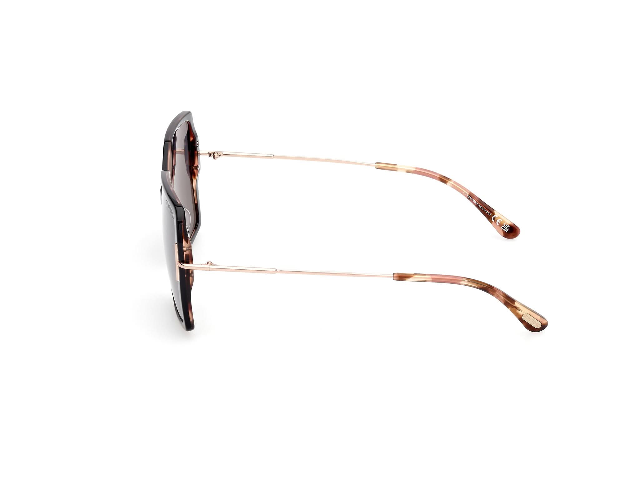 Side View of Tom Ford Joanna 1#color_Shiny Back and Havana