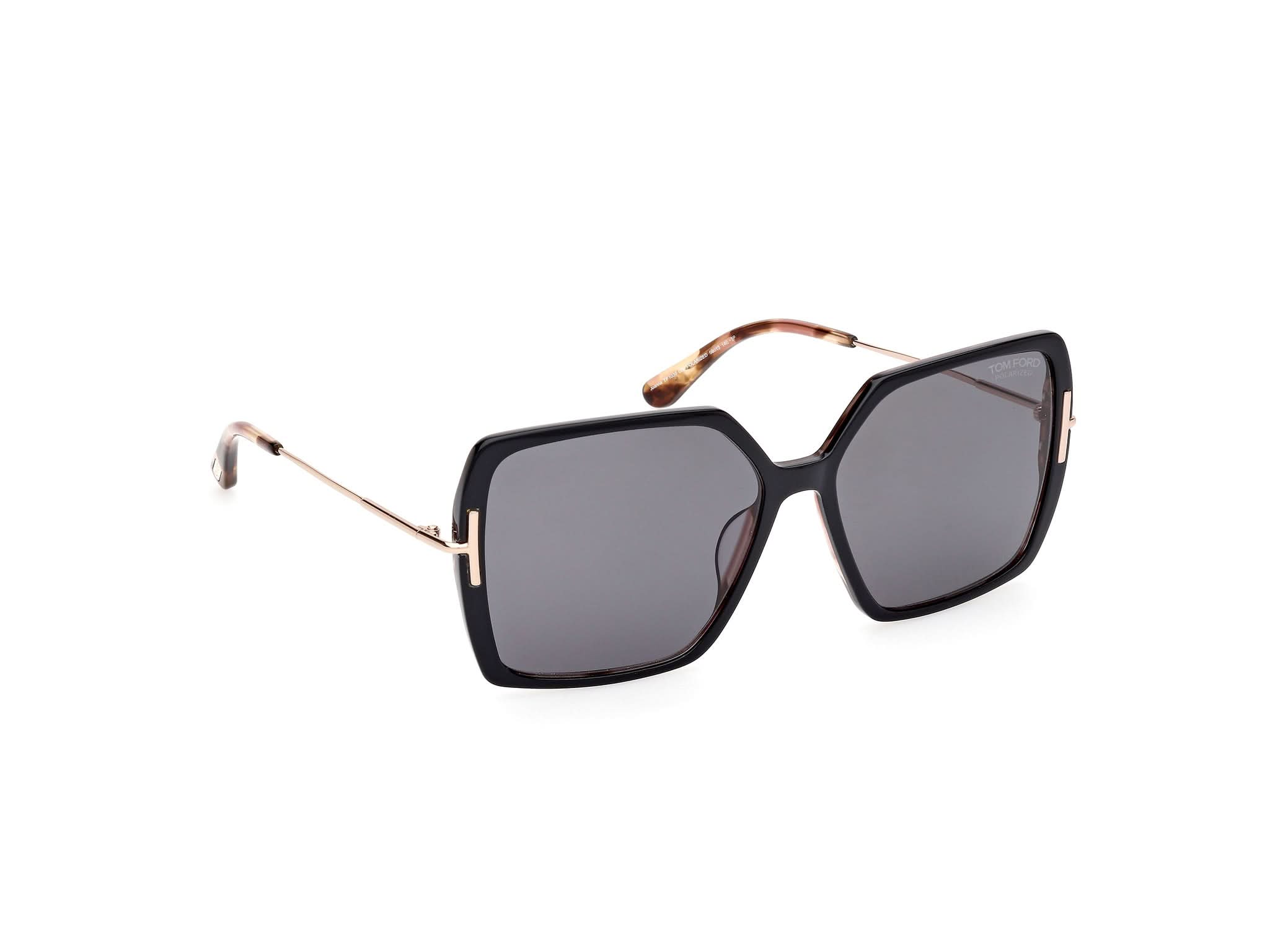 Right side view of Tom Ford Joanna 1#color_Shiny Back and Havana