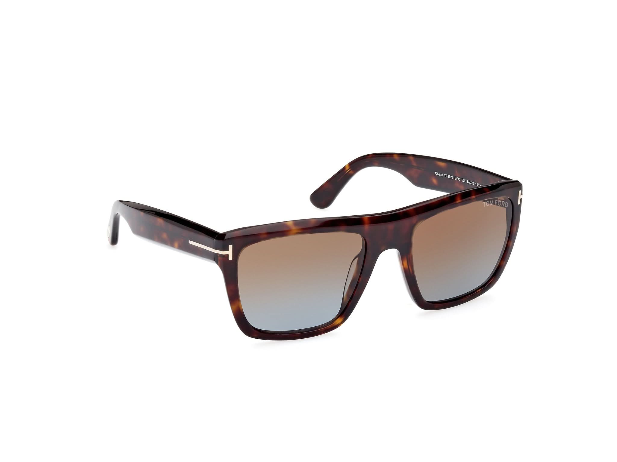 Right side view of Tom Ford Alberto 1#color_Shiny Dark Havana