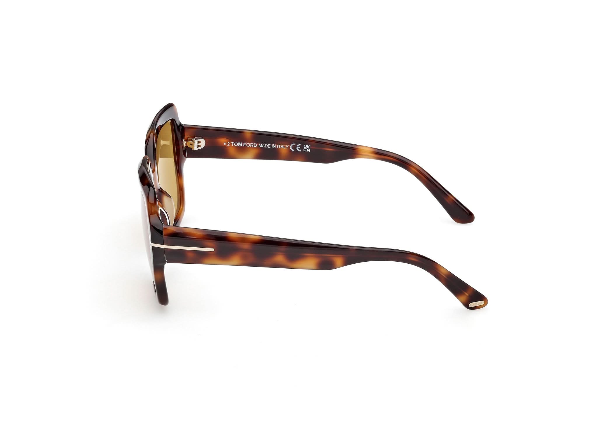 Side View of Tom Ford Kaya 1#color_Dark Havana