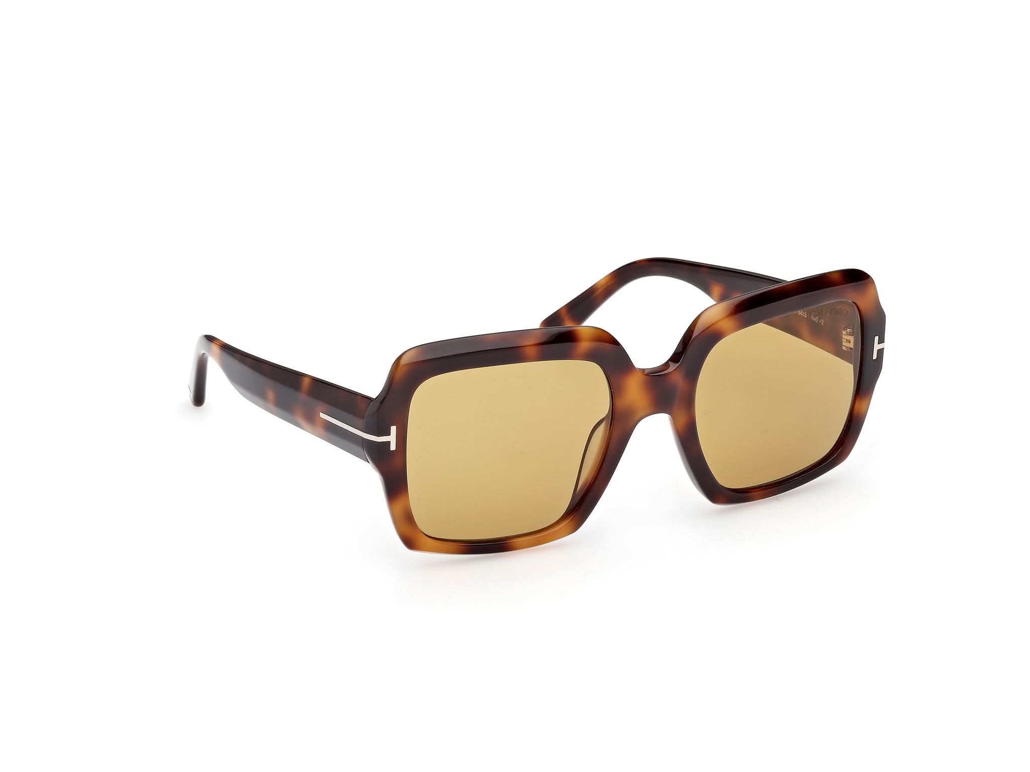 Right side view of Tom Ford Kaya 1#color_Dark Havana