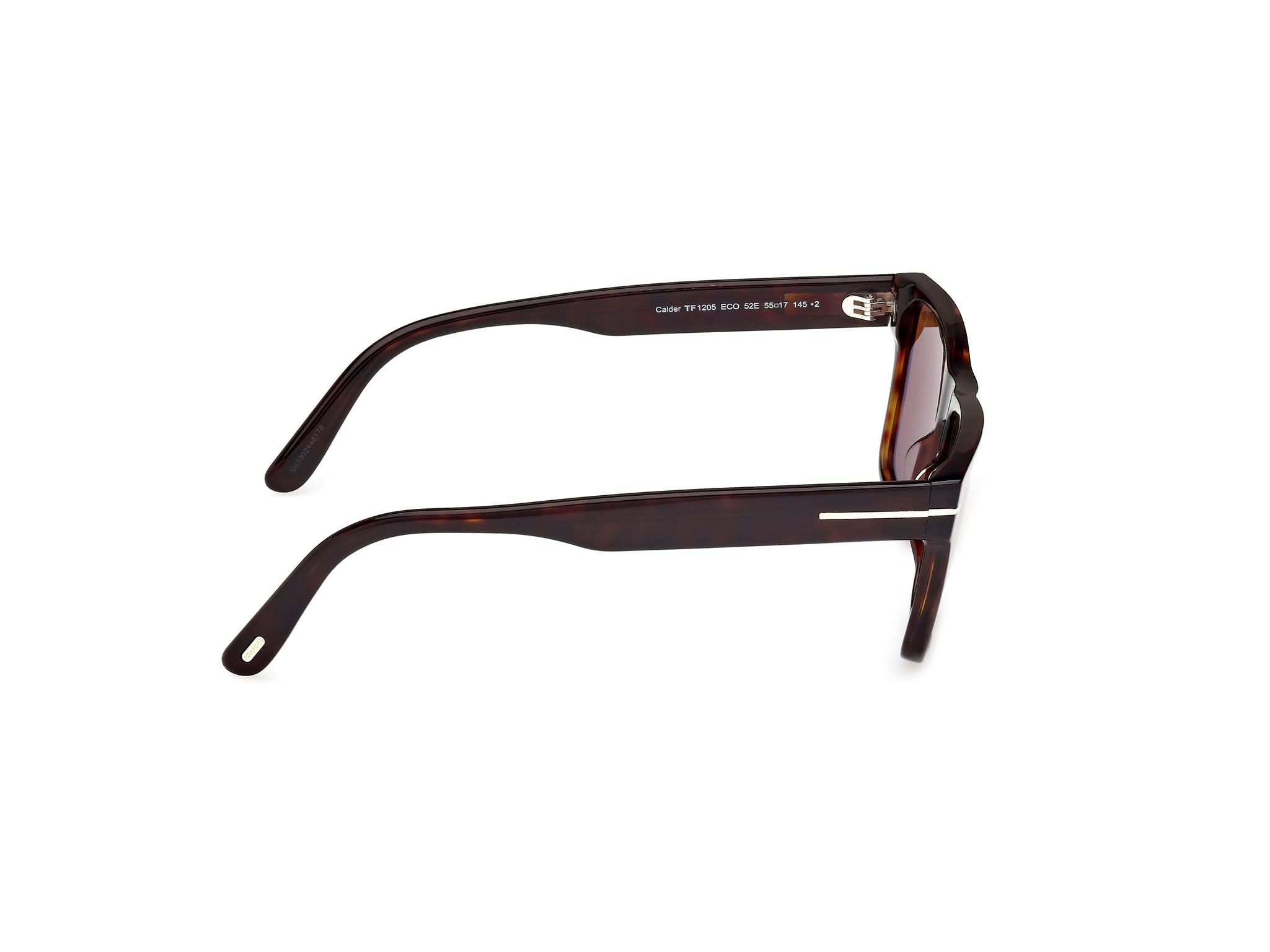 90 deg view of Tom Ford Calder 1#color_Dark Havana
