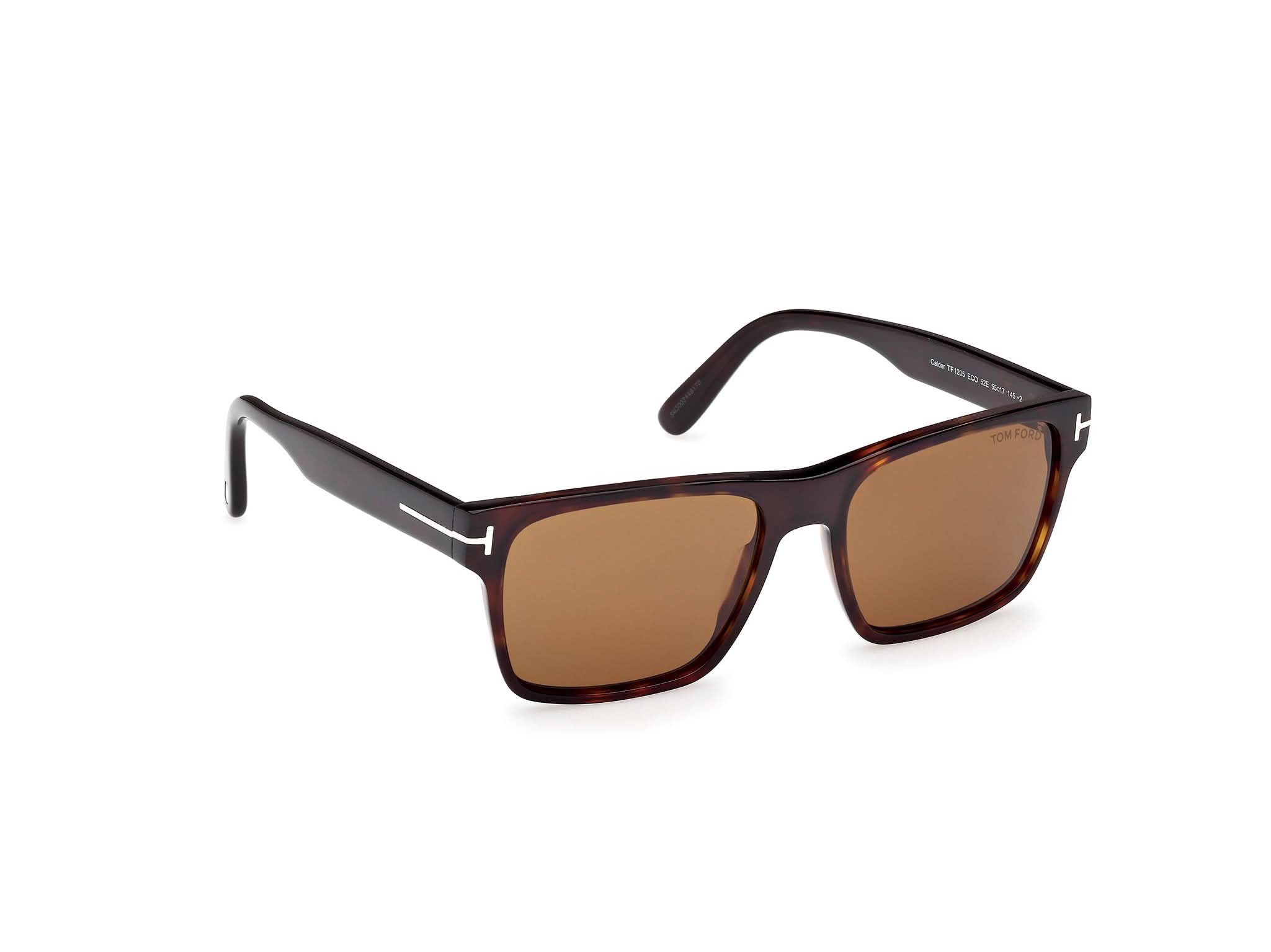 Right side view of Tom Ford Calder 1#color_Dark Havana