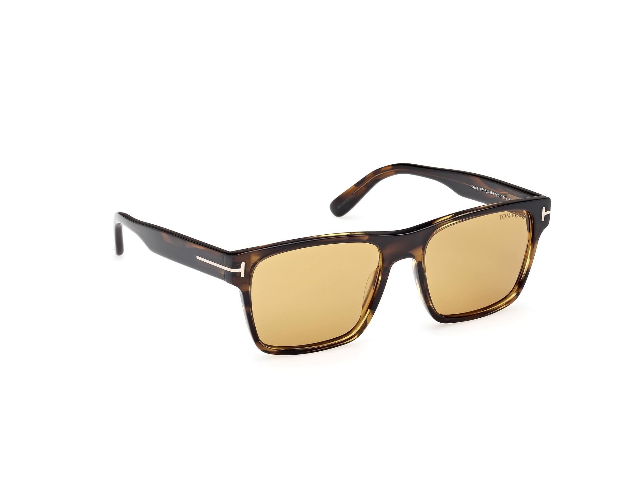 Right side view of Tom Ford Calder 1#color_Coloured Havana