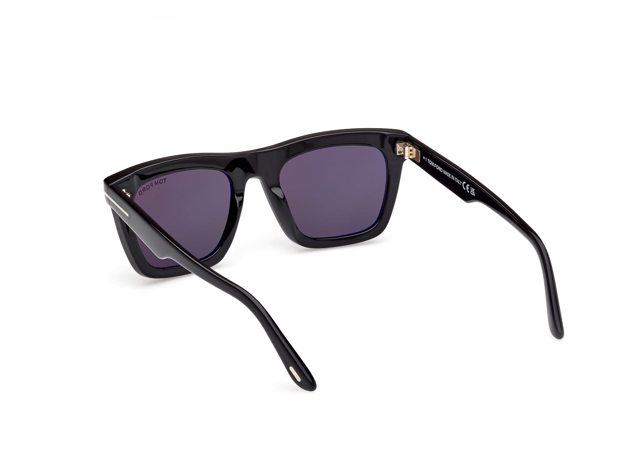 Back Side View of Tom Ford Lelio 1#color_Shiny Black