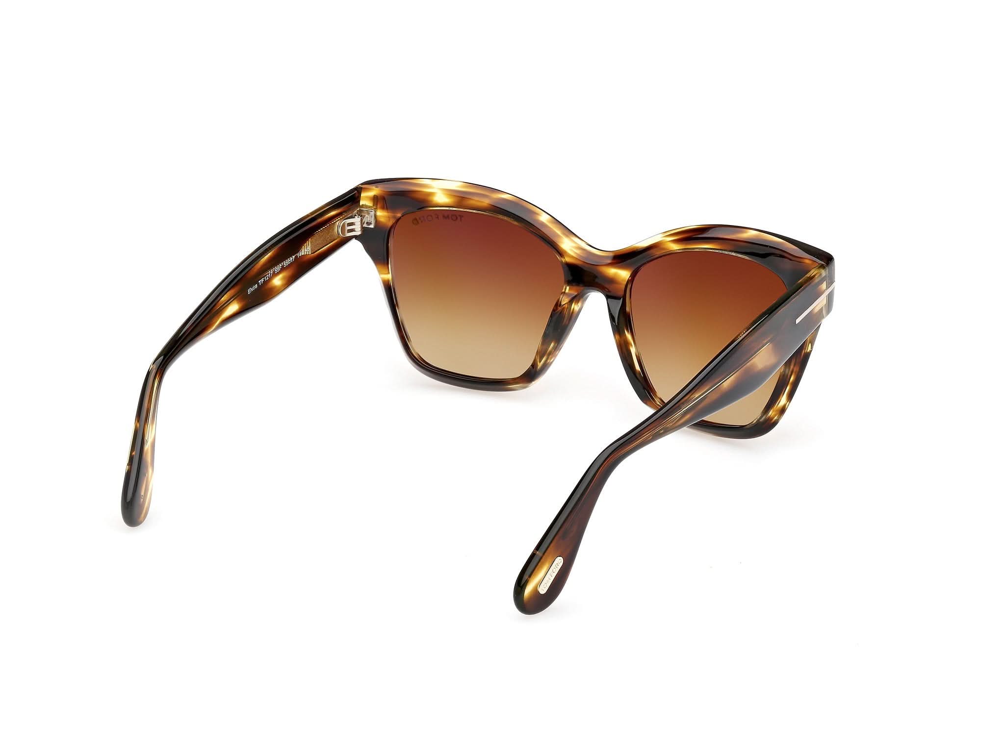 Diagnoal Side view of Tom Ford Elvira 1#color_Havana