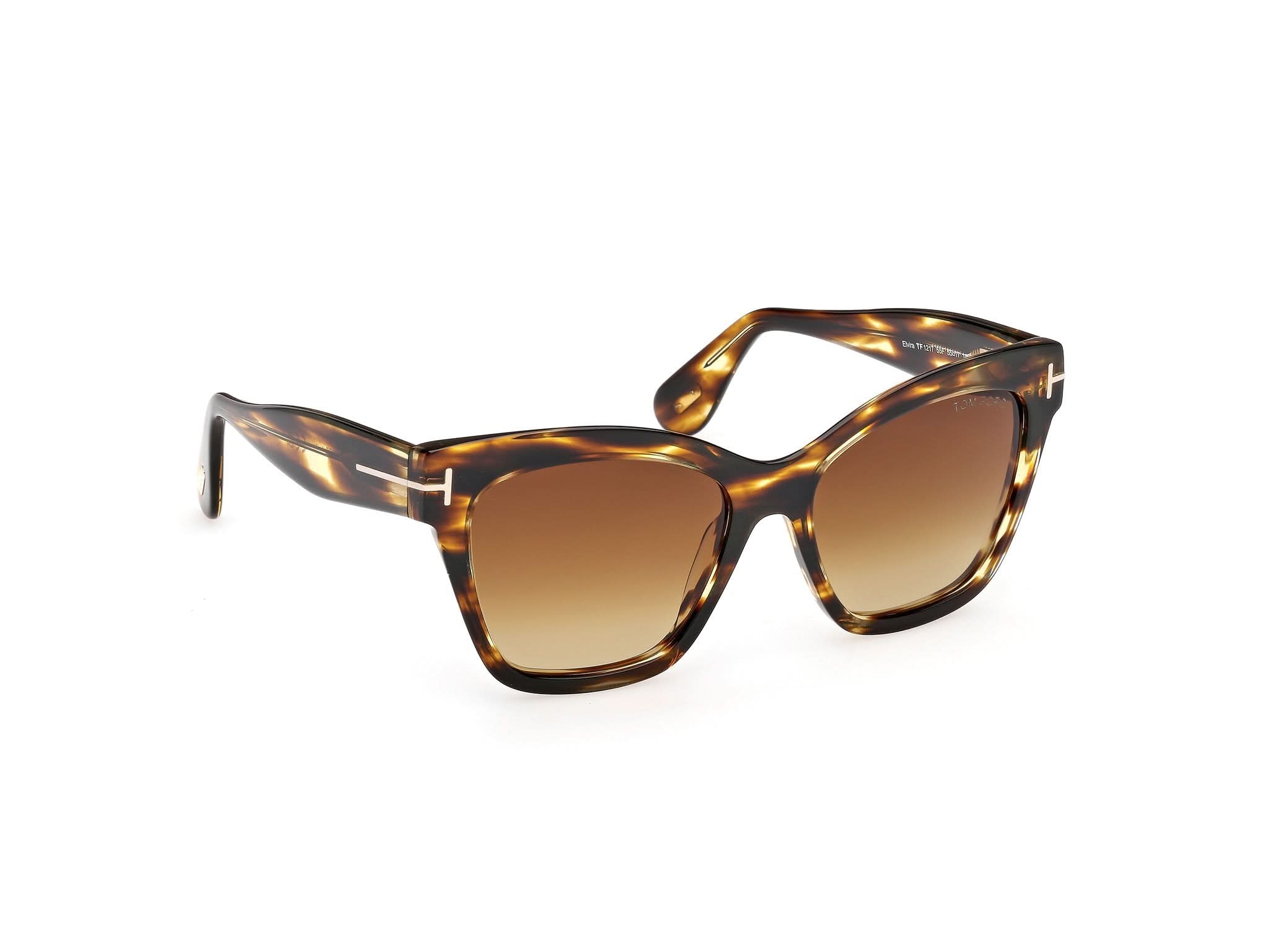 Right side view of Tom Ford Elvira 1#color_Havana