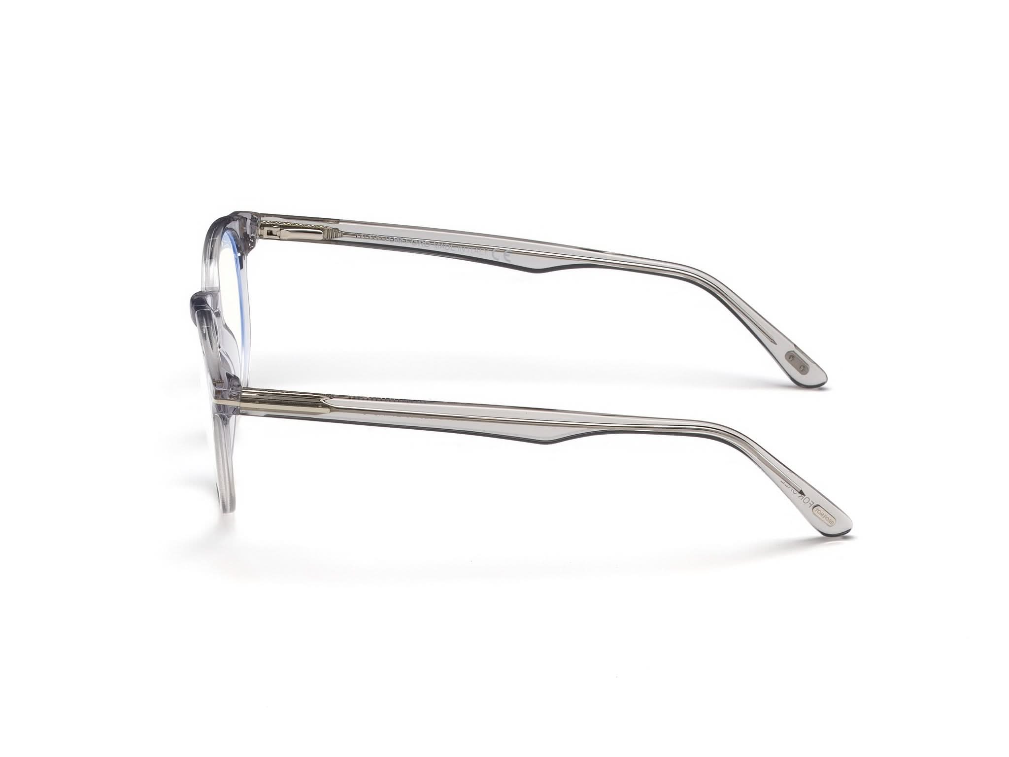 Side View of Tom Ford FT5557 1#color_grey translucent