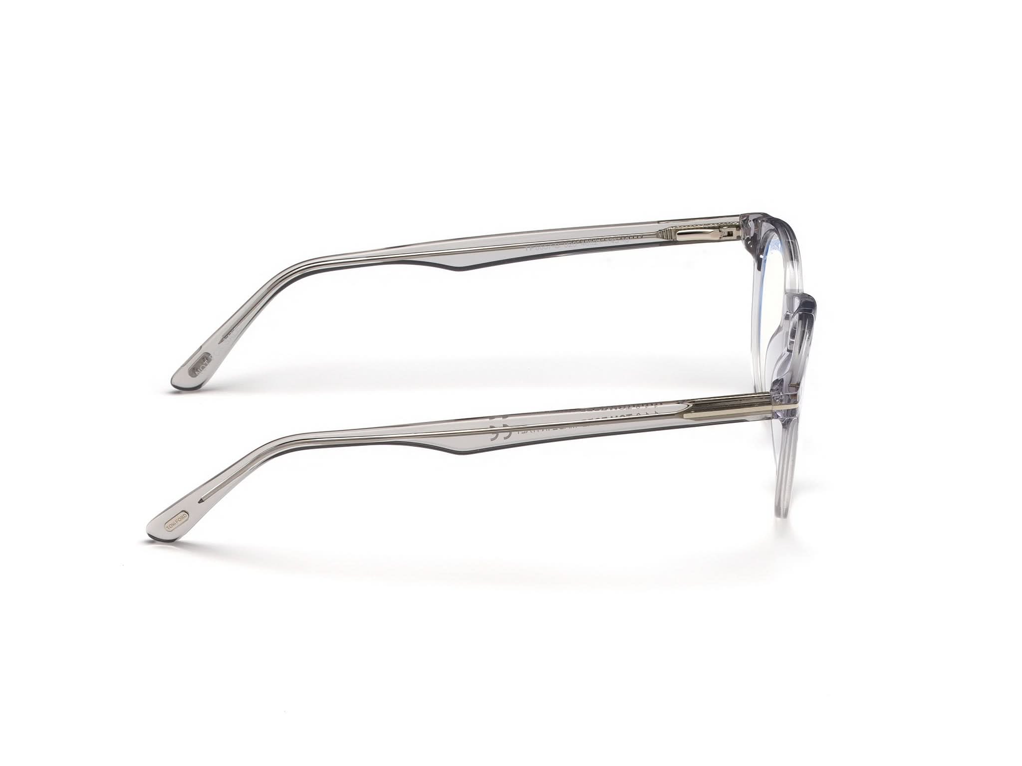 90 deg view of Tom Ford FT5557 1#color_grey translucent