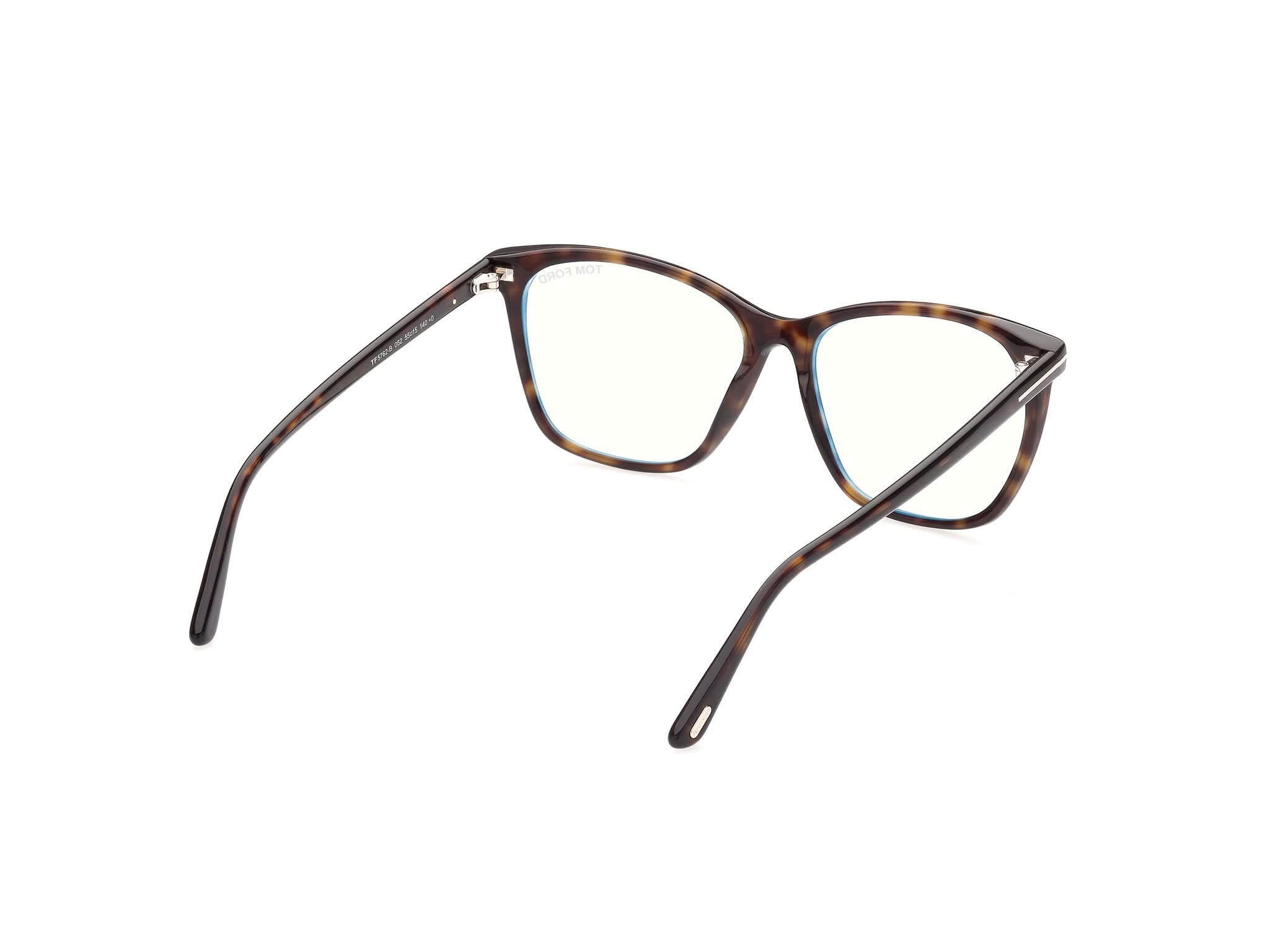 Back view of Tom Ford FT5762 1#color_tortoise shell