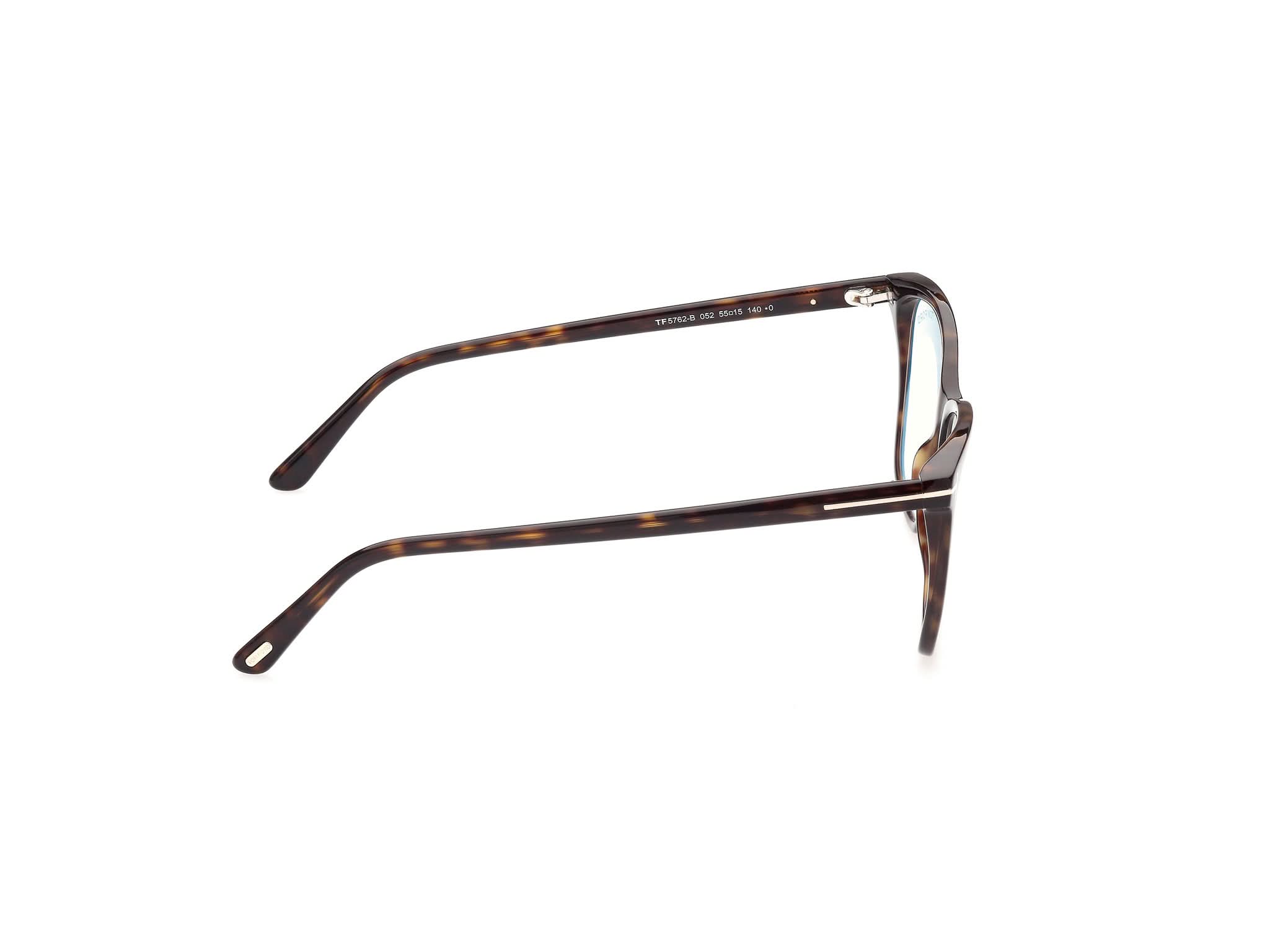 90 deg view of Tom Ford FT5762 1#color_tortoise shell