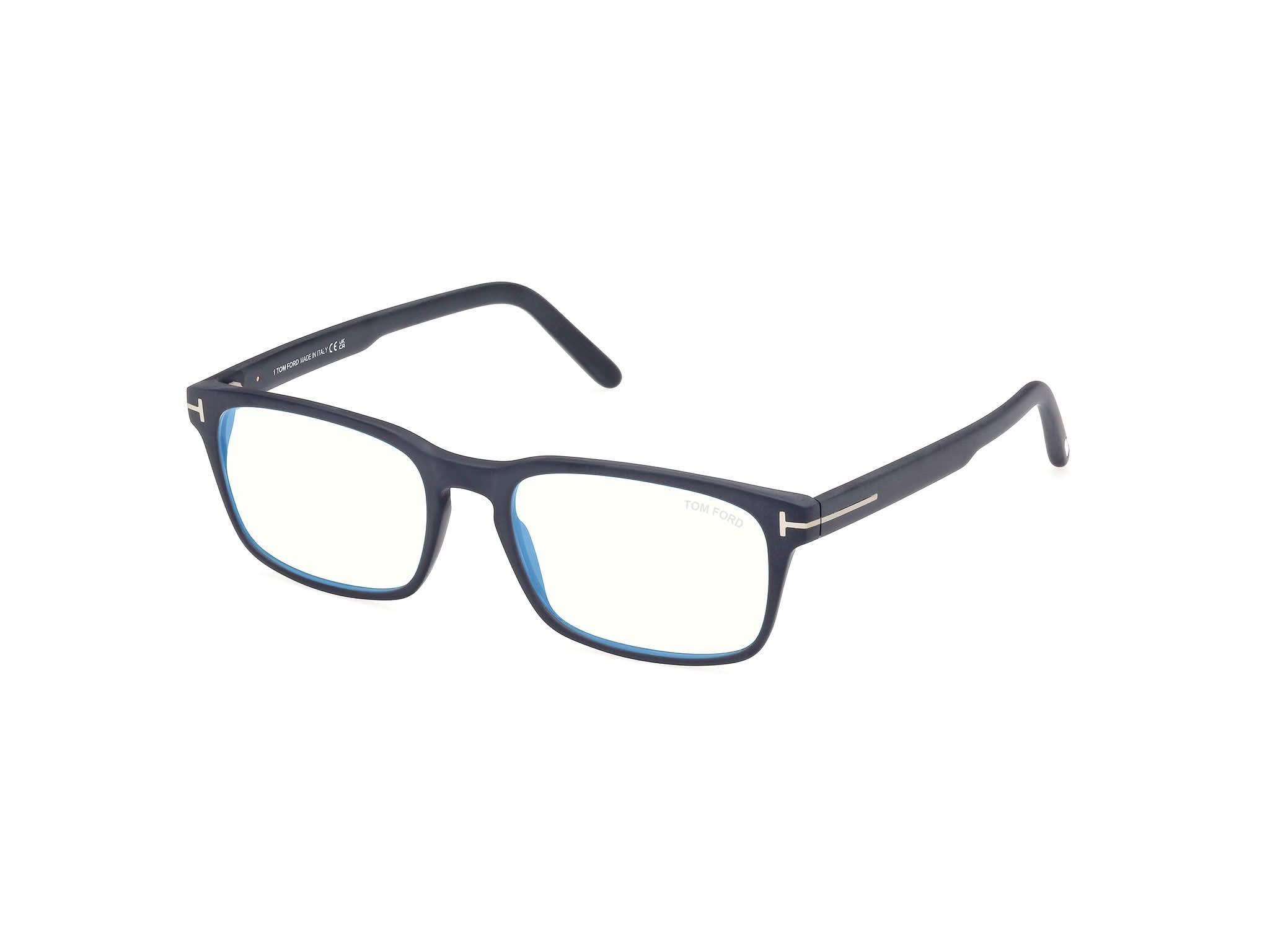 Diagnoal Side view of Tom Ford FT5938 1#color_matte blue