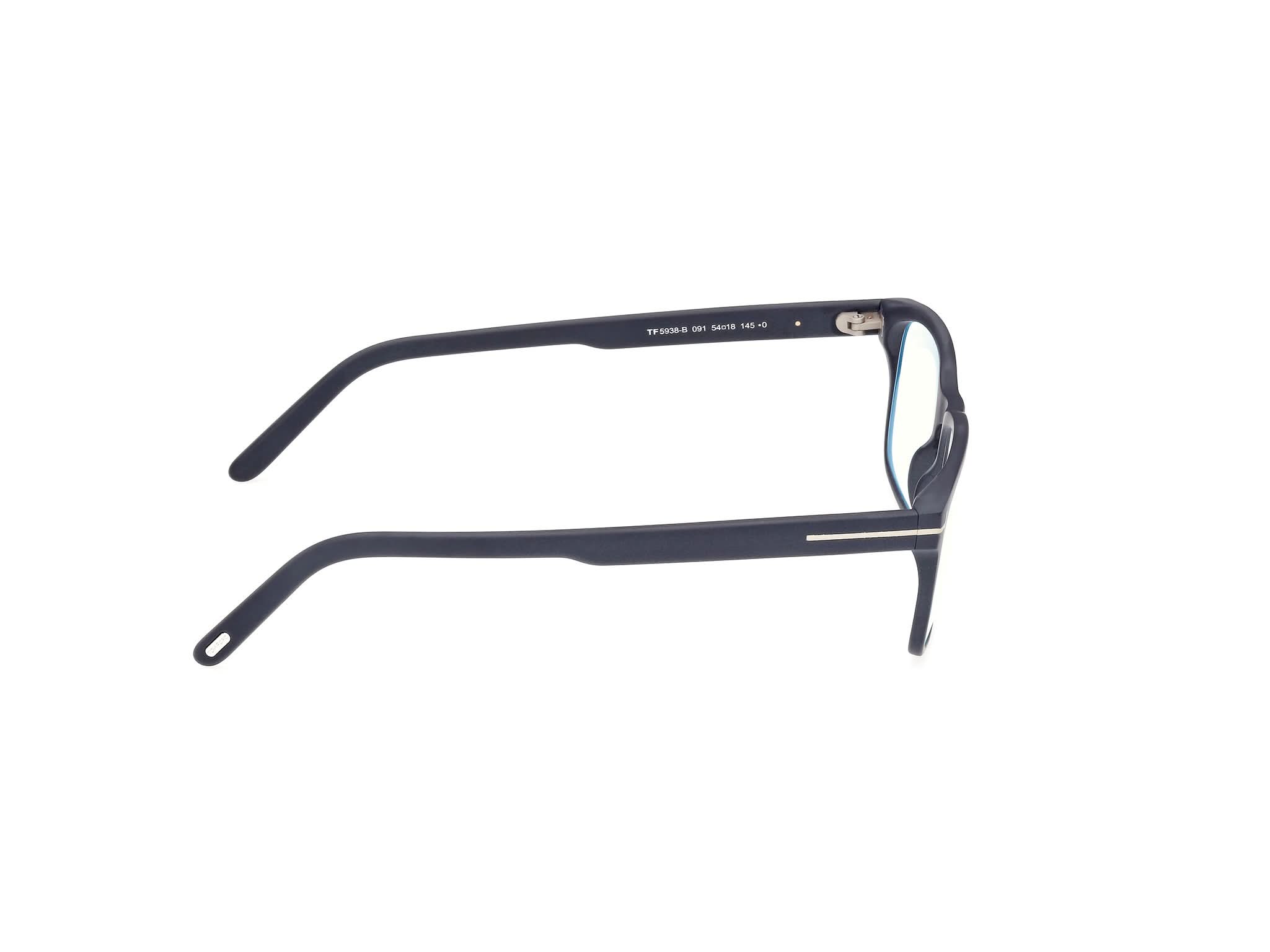 Right side view of Tom Ford FT5938 1#color_matte blue
