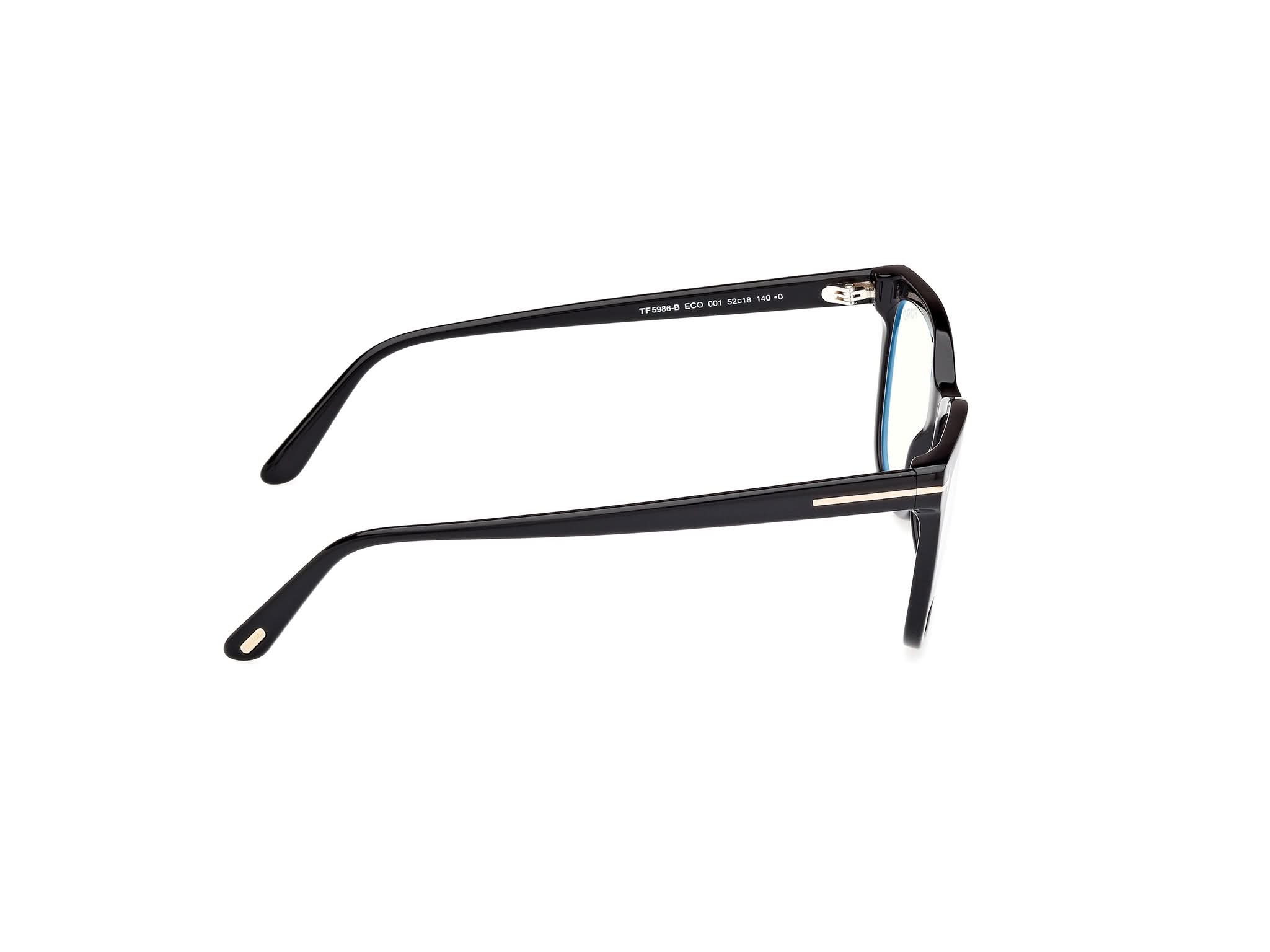 Right side view of Tom Ford FT5986 1#color_shiny black
