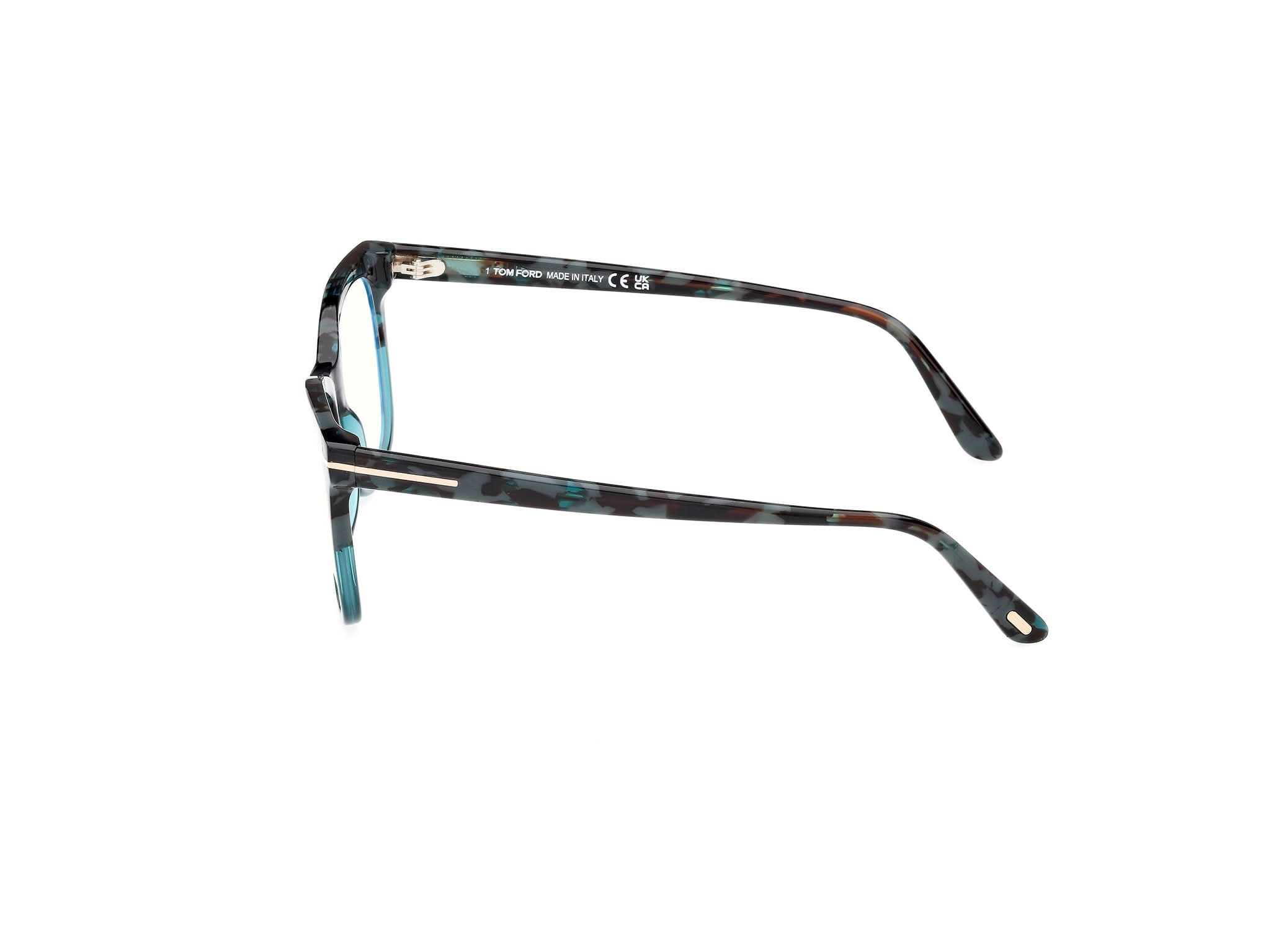 Right side view of Tom Ford FT5986 1#color_blue havana