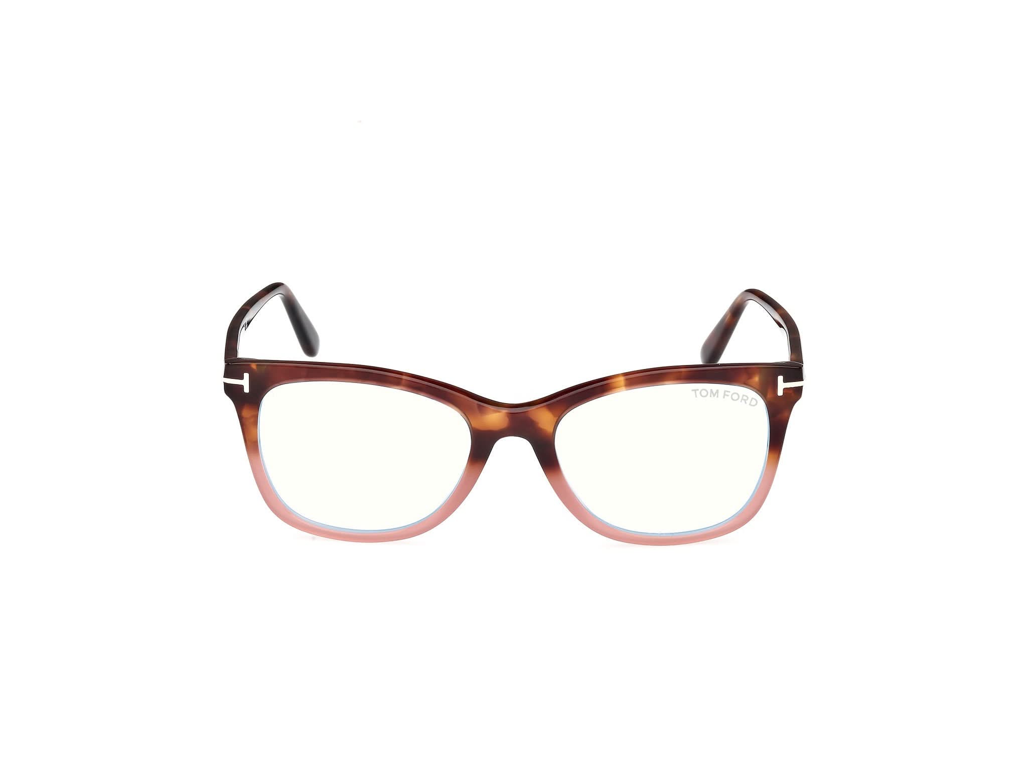 Front view of Tom Ford FT5986 1#color_havana