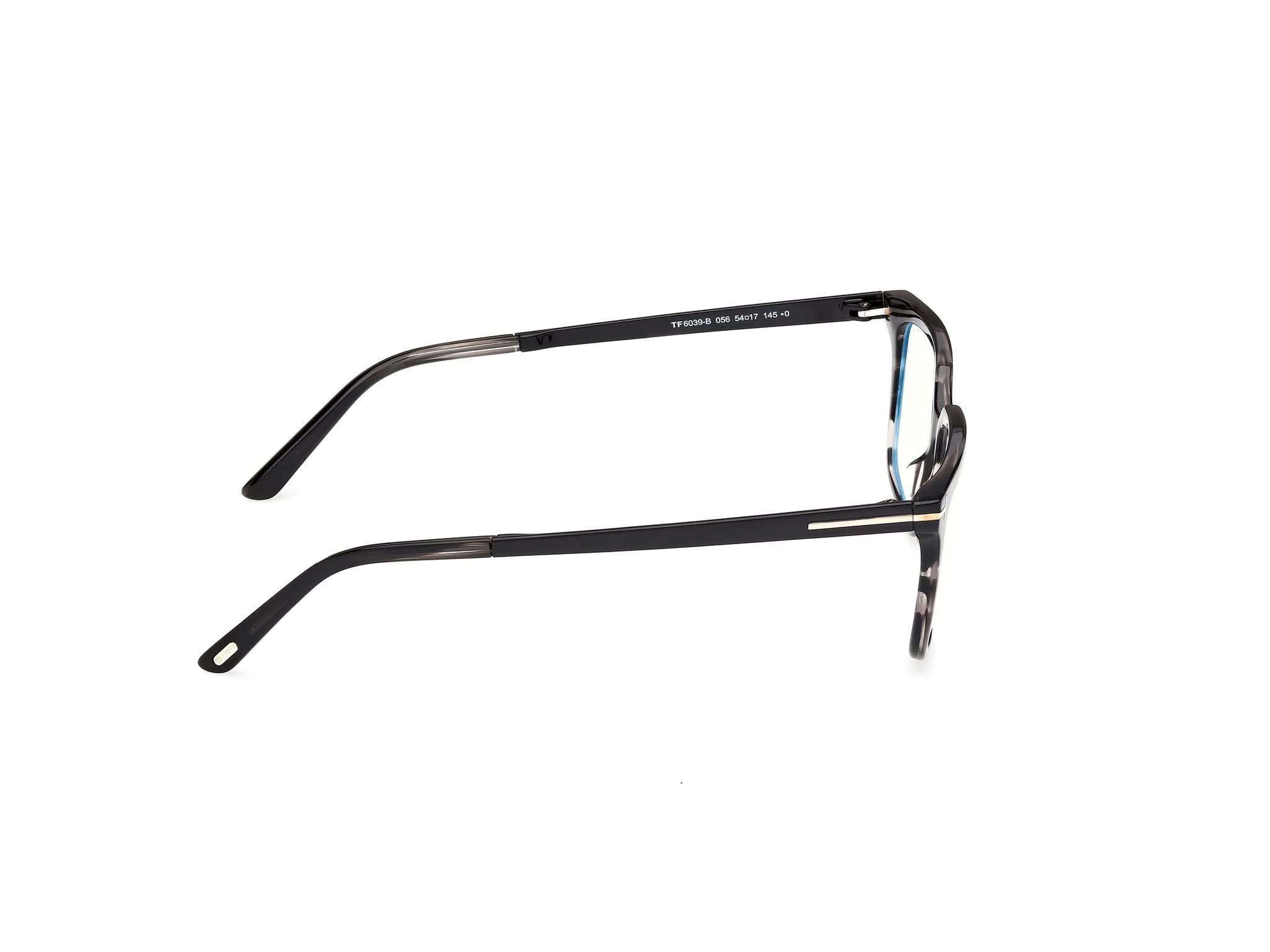 90 deg view of Tom Ford FT6039 1#color_bunt havana
