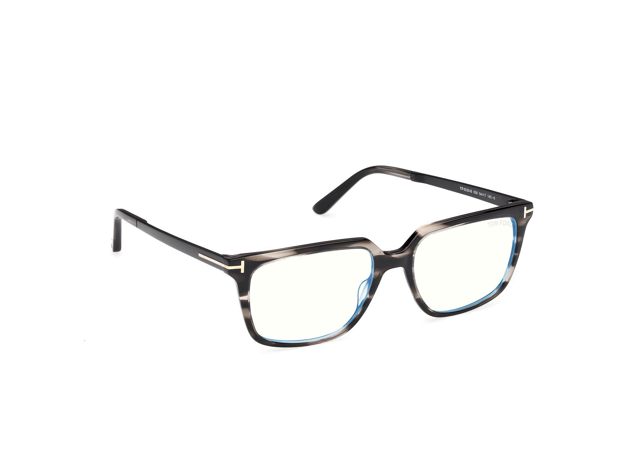Side View of Tom Ford FT6039 1#color_bunt havana