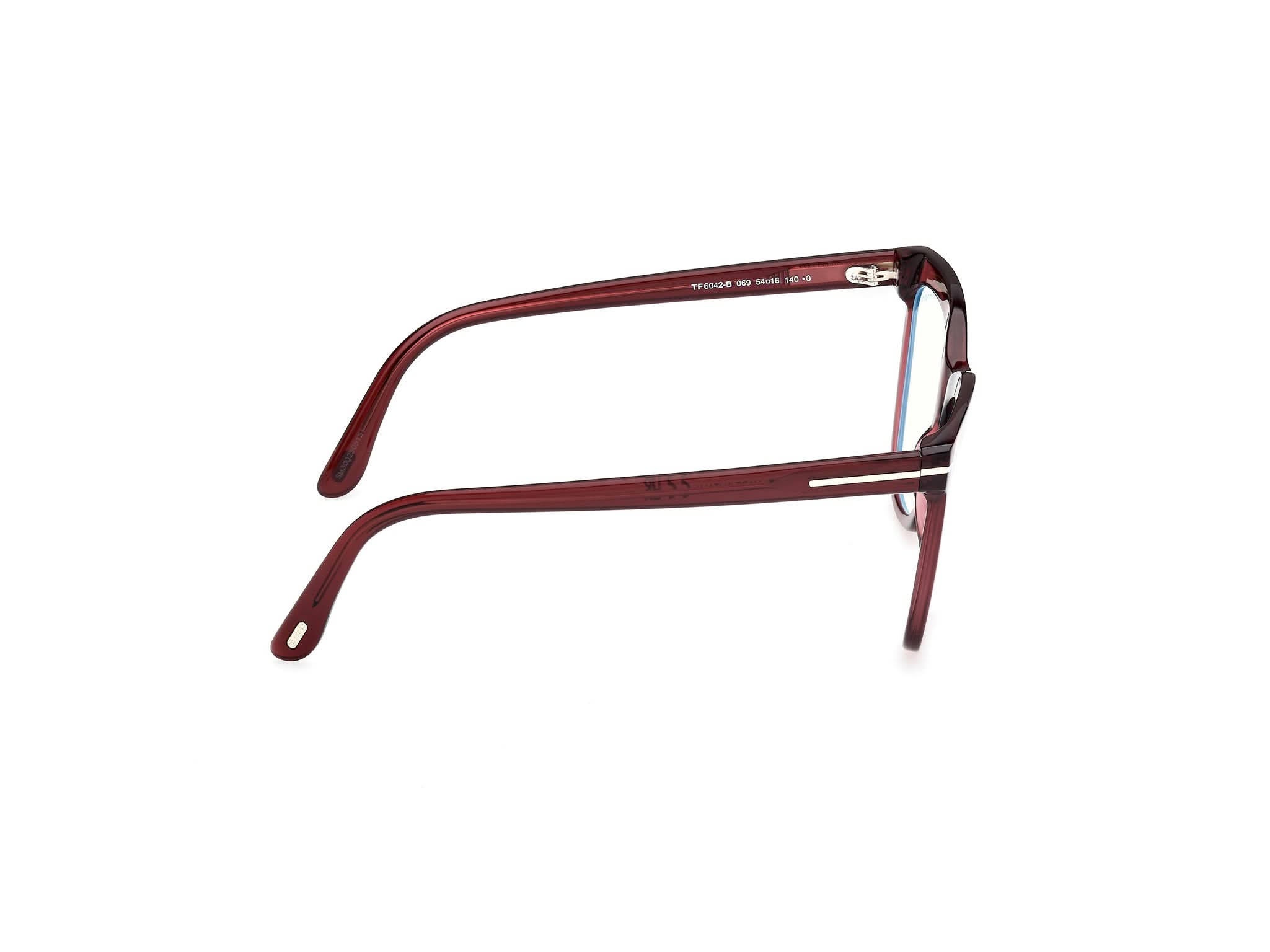 90 deg view of Tom Ford FT6042 1#color_Bordeaux shiny