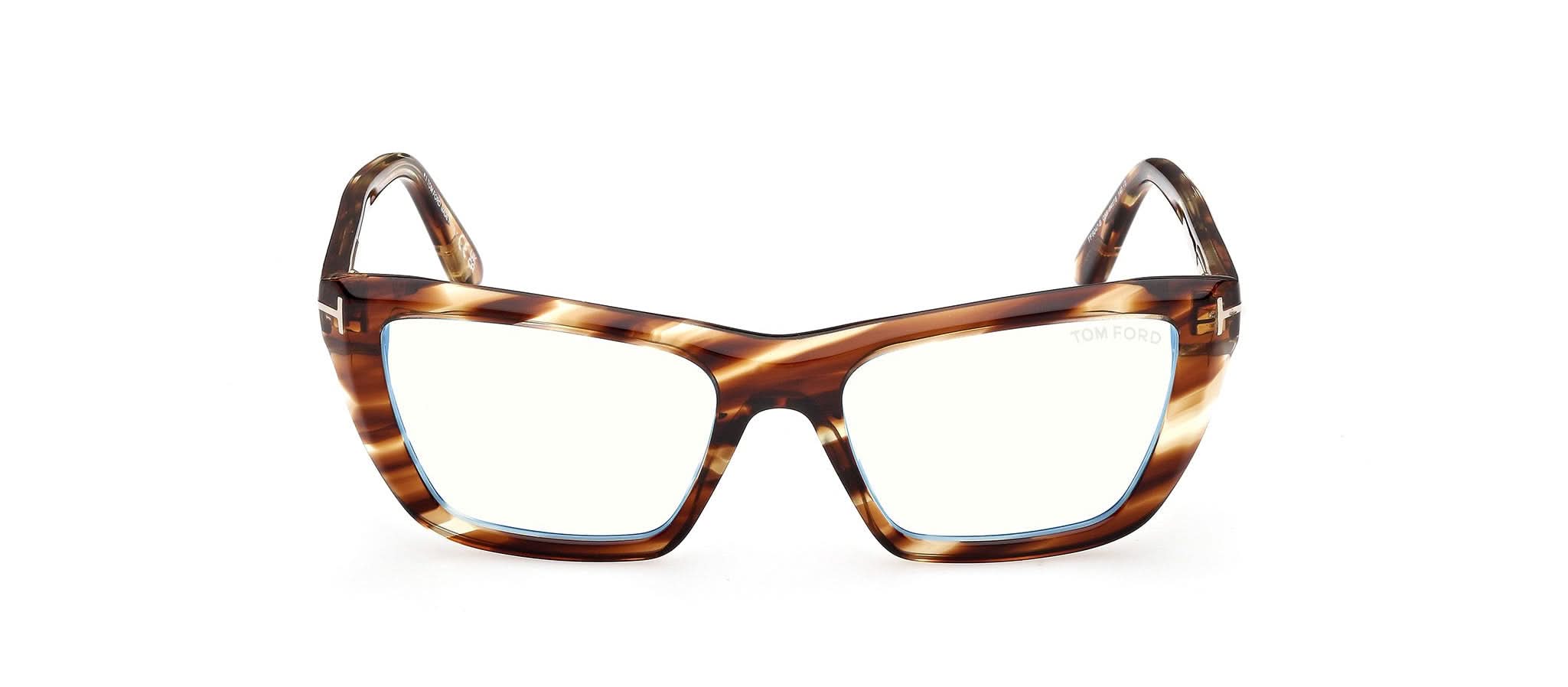 Front view of Tom Ford FT6042 1#color_Bunt Havana