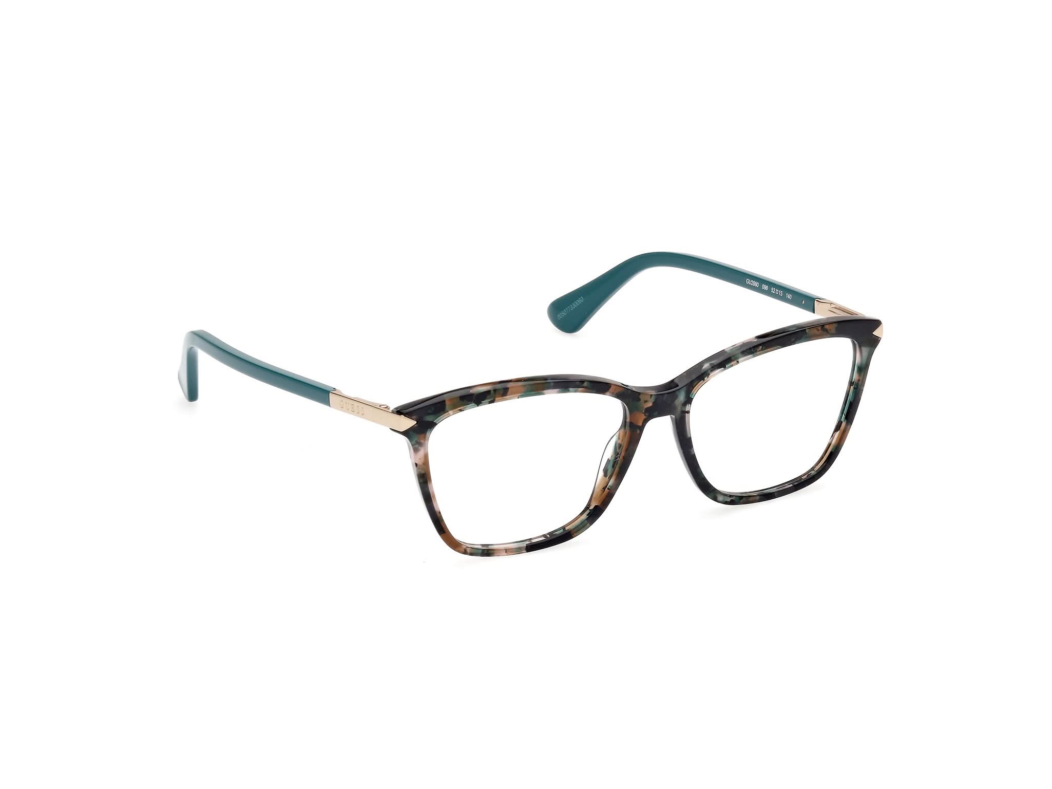 Front Side view of Guess GU2880  1#color_green havana