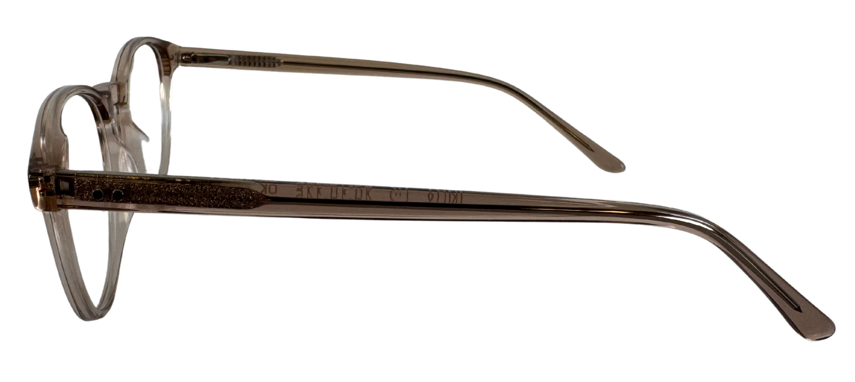Side view of INDY #color_Shiny Translucent Light Brown