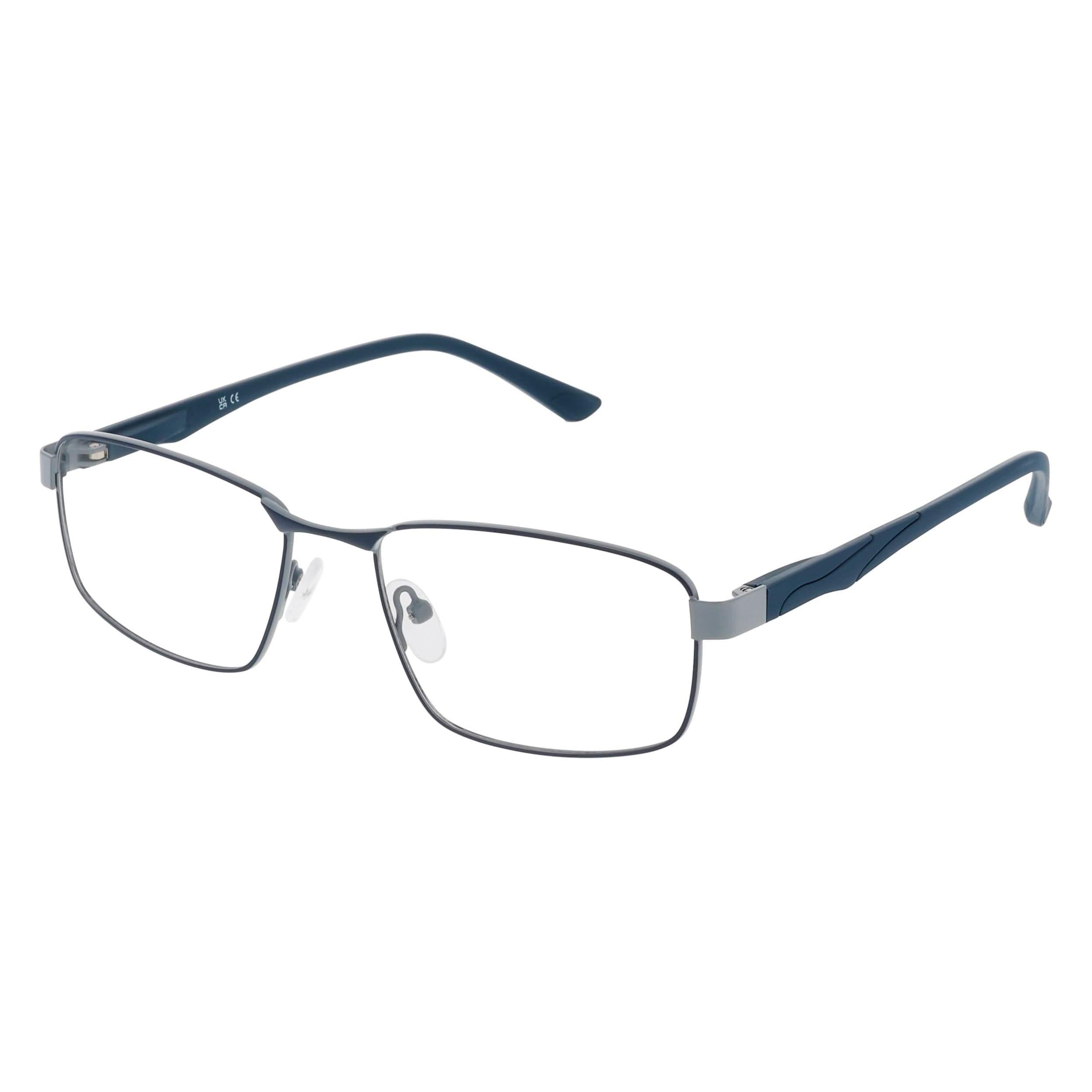 Angled view of Duncan and Todd frame KIRK5417C1-matte-navy-grey#color_matte navy grey