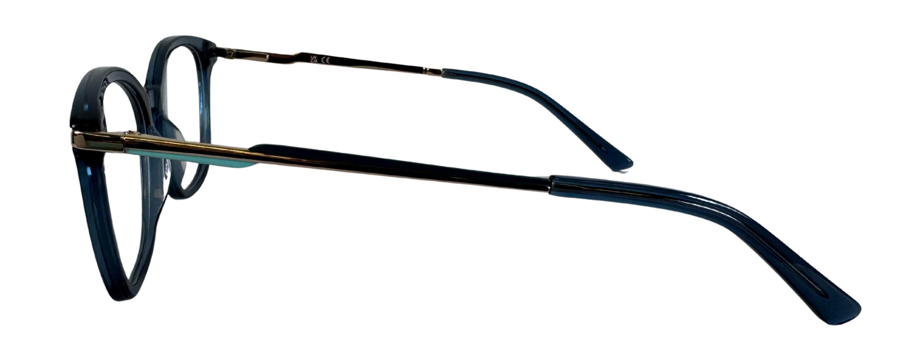 Side view of LYRA #color_TRANSPARENT BLUE TEAL